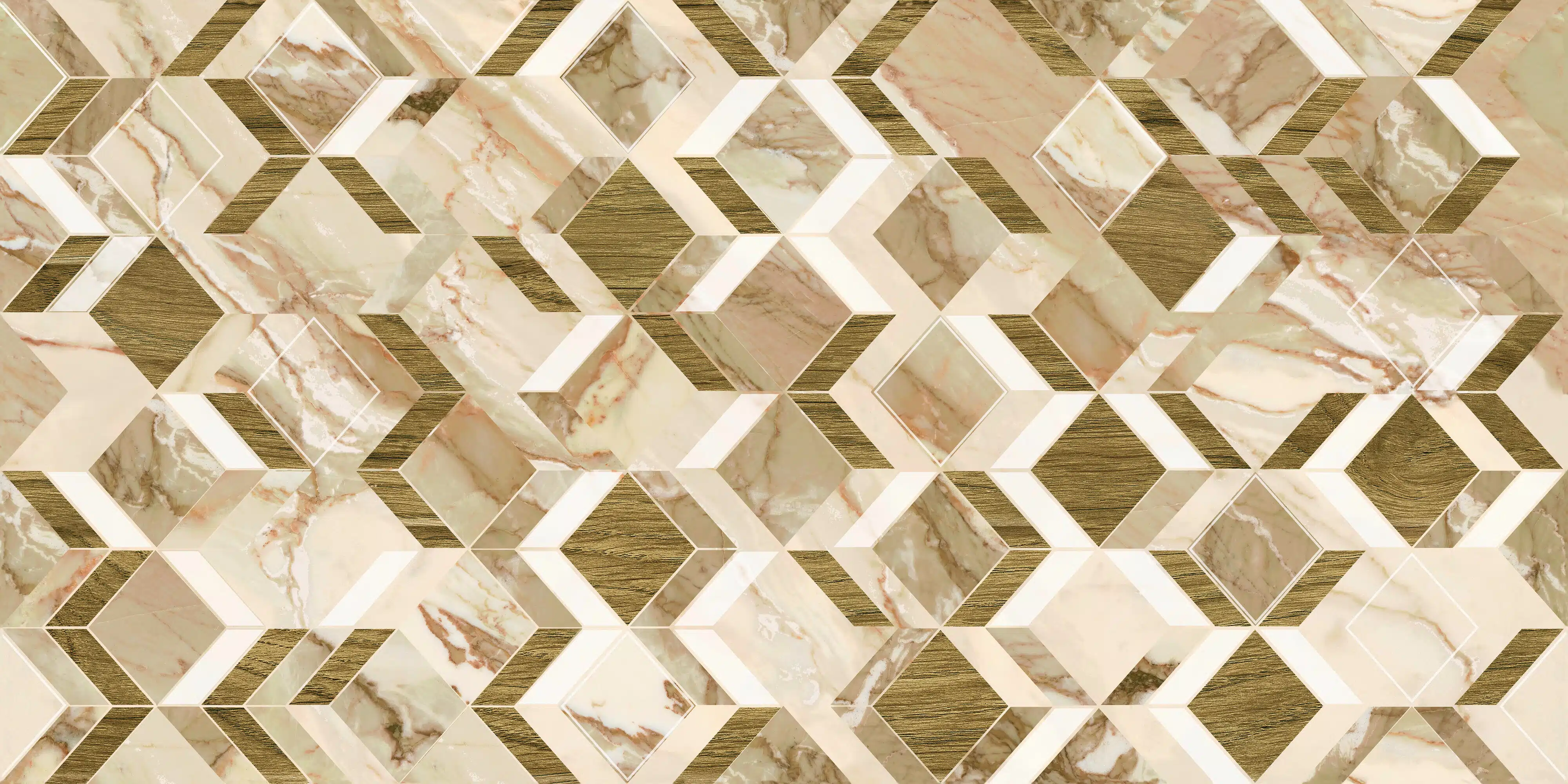 Изображение товара Плитка настенная CALACATTA GOLD ROMBI 31.5x63 см современный дизайн