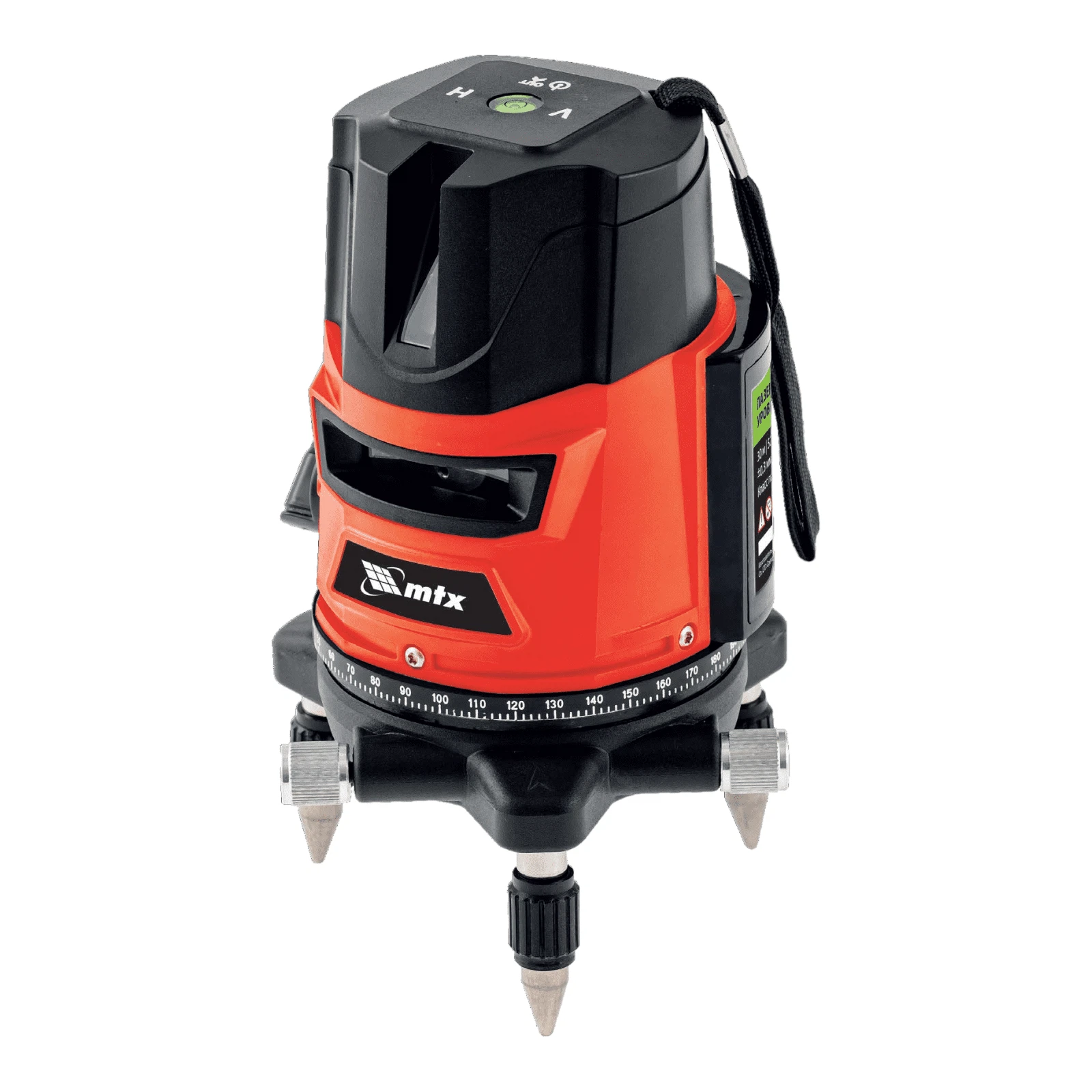 Изображение товара Лазерный уровень CRX-30G, 30 м, зеленый луч, батарейки, резьба 5/8", MTX 35032