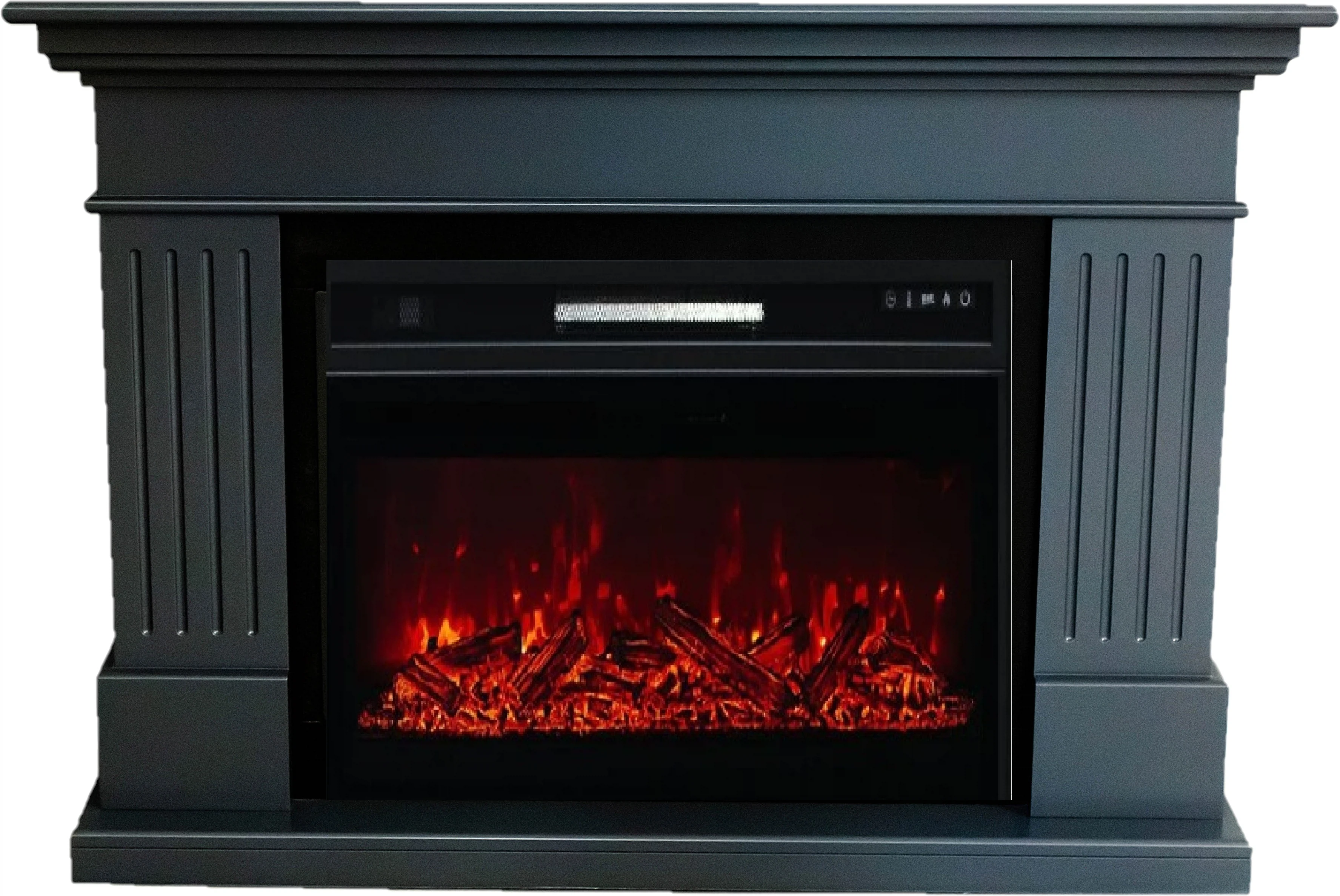 Изображение товара Каминокомплект Ostin с очагом Pulsar 23 графит грей с черным