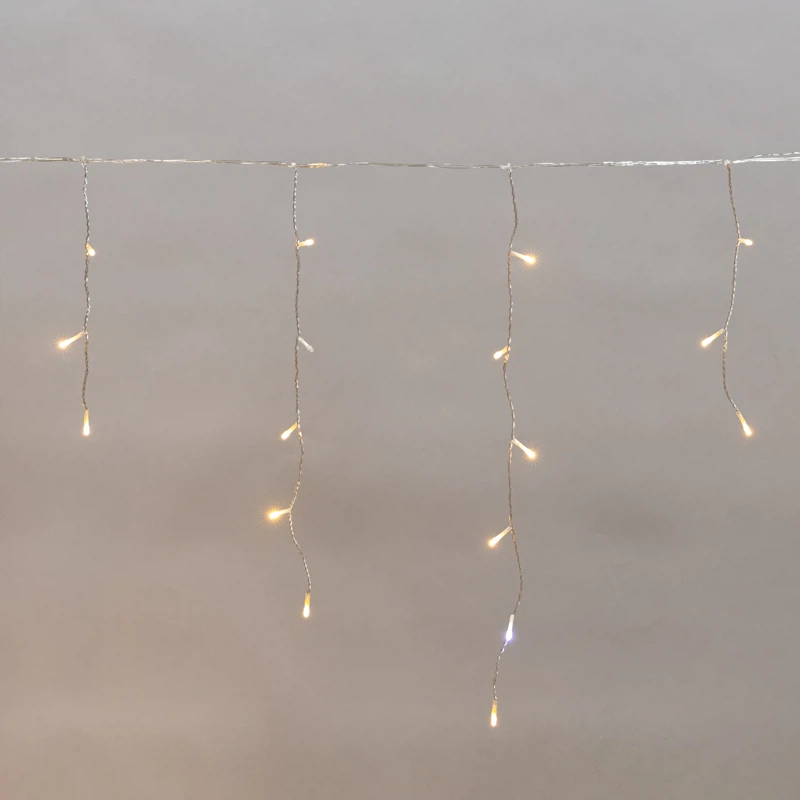 Изображение товара Гирлянда Бахрома 5м мерцающая теплая белая IP44 светодиодная