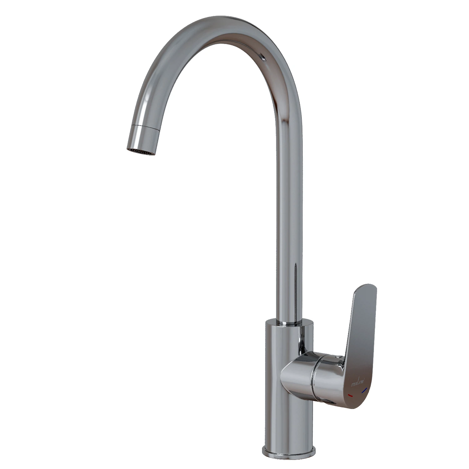Изображение товара Смеситель Mixline ML14-032 для кухни, рычажный, хром, длинный излив Изображение товара Смеситель Mixline ML14-032 для кухни, рычажный, хром, длинный излив