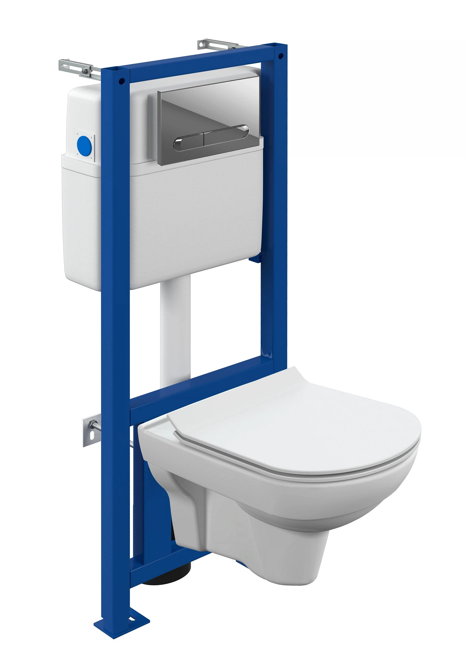 Изображение товара Комплект CITY CO DPL EO slim инсталляция LINK PRO кнопка ESTETICA пластик хром глянцевый