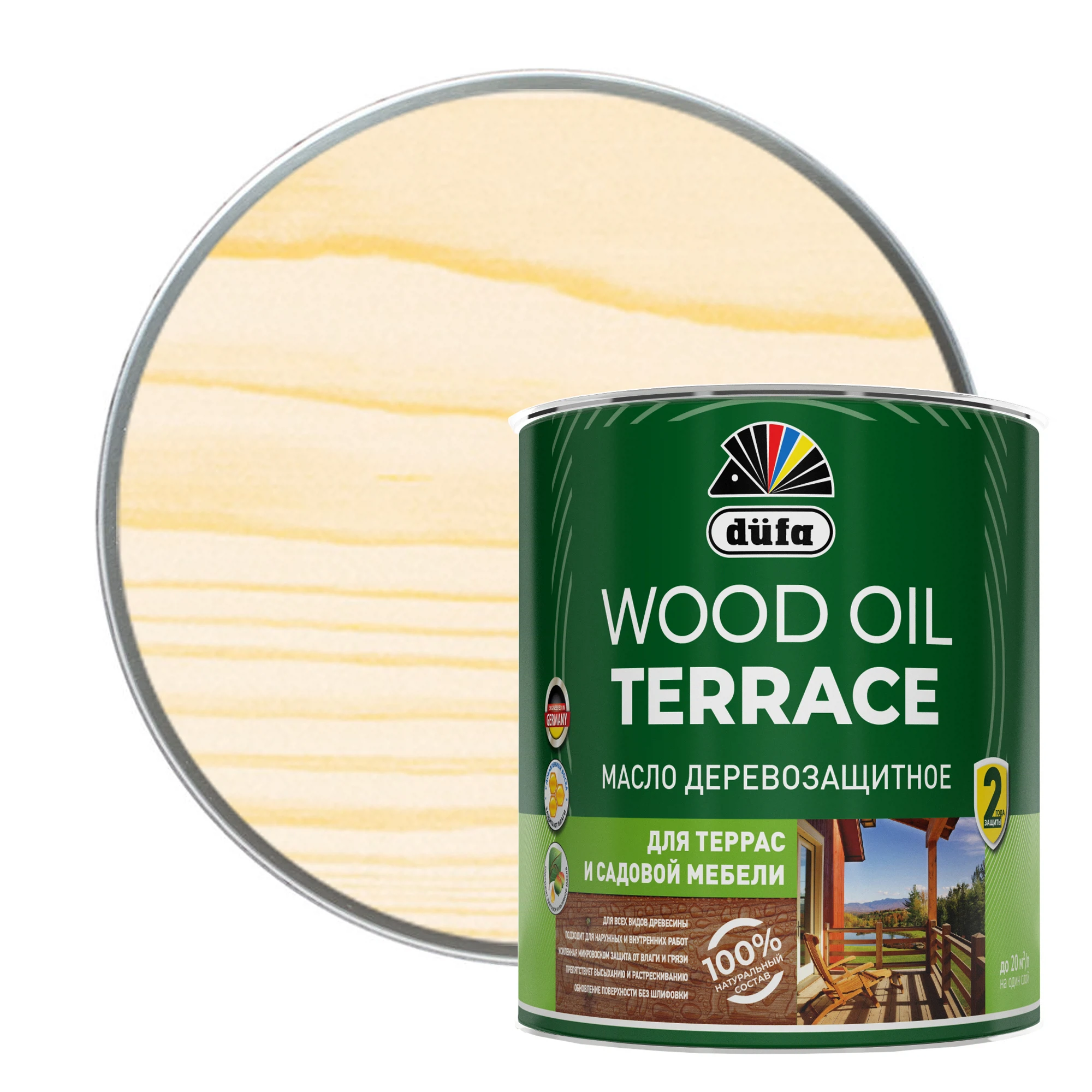 Изображение товара Масло "Dufa" Wood OIL Terraсe бесцветный  1.9л