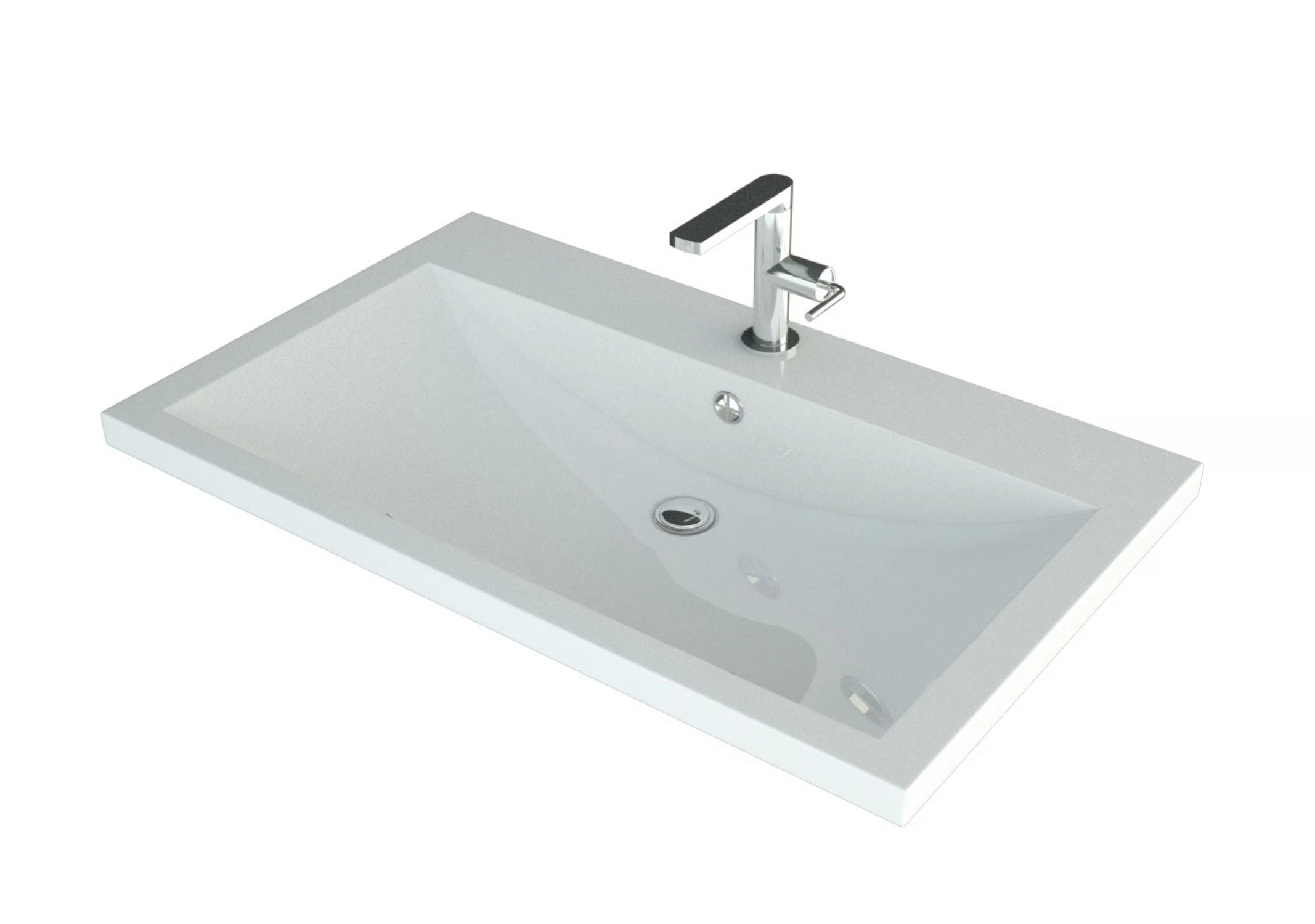 Изображение товара Раковина Alice 58 из искусственного мрамора с защитным гелькоутом для ванной