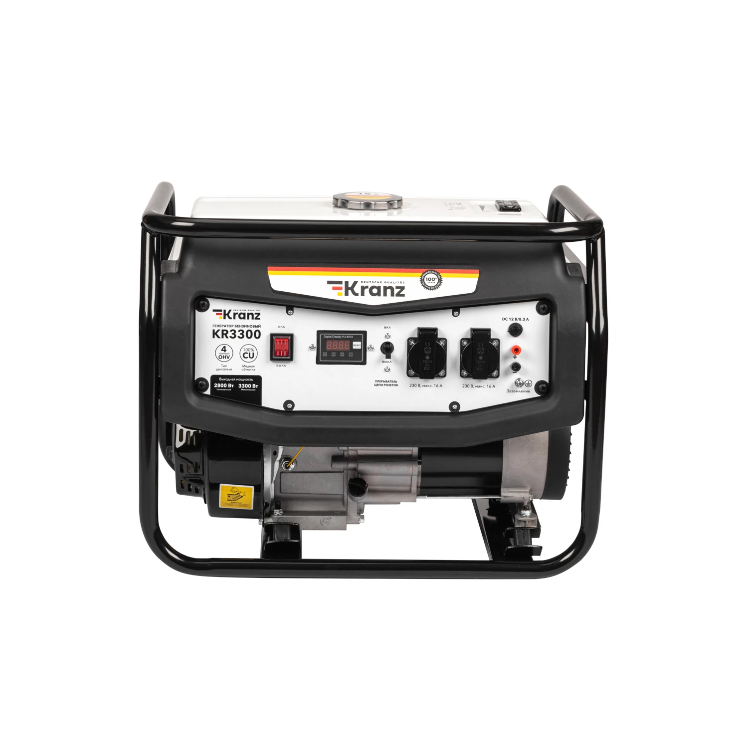 Изображение товара Бензиновый генератор KR3300 3,3 кВт с ручным стартером и стабилизацией напряжения