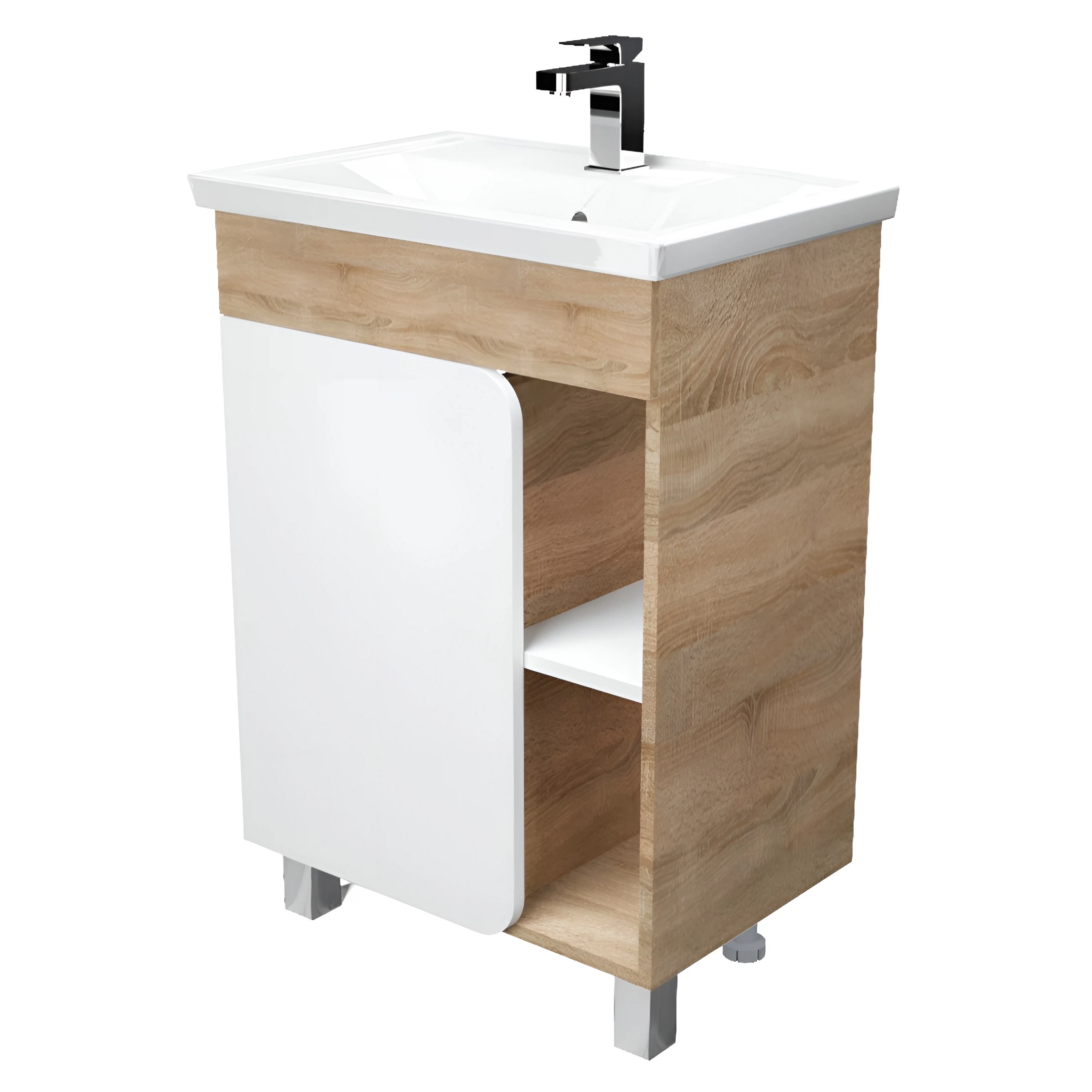 Изображение товара Тумба под раковину 1Marka Nuvo 60 Дуб Сонома