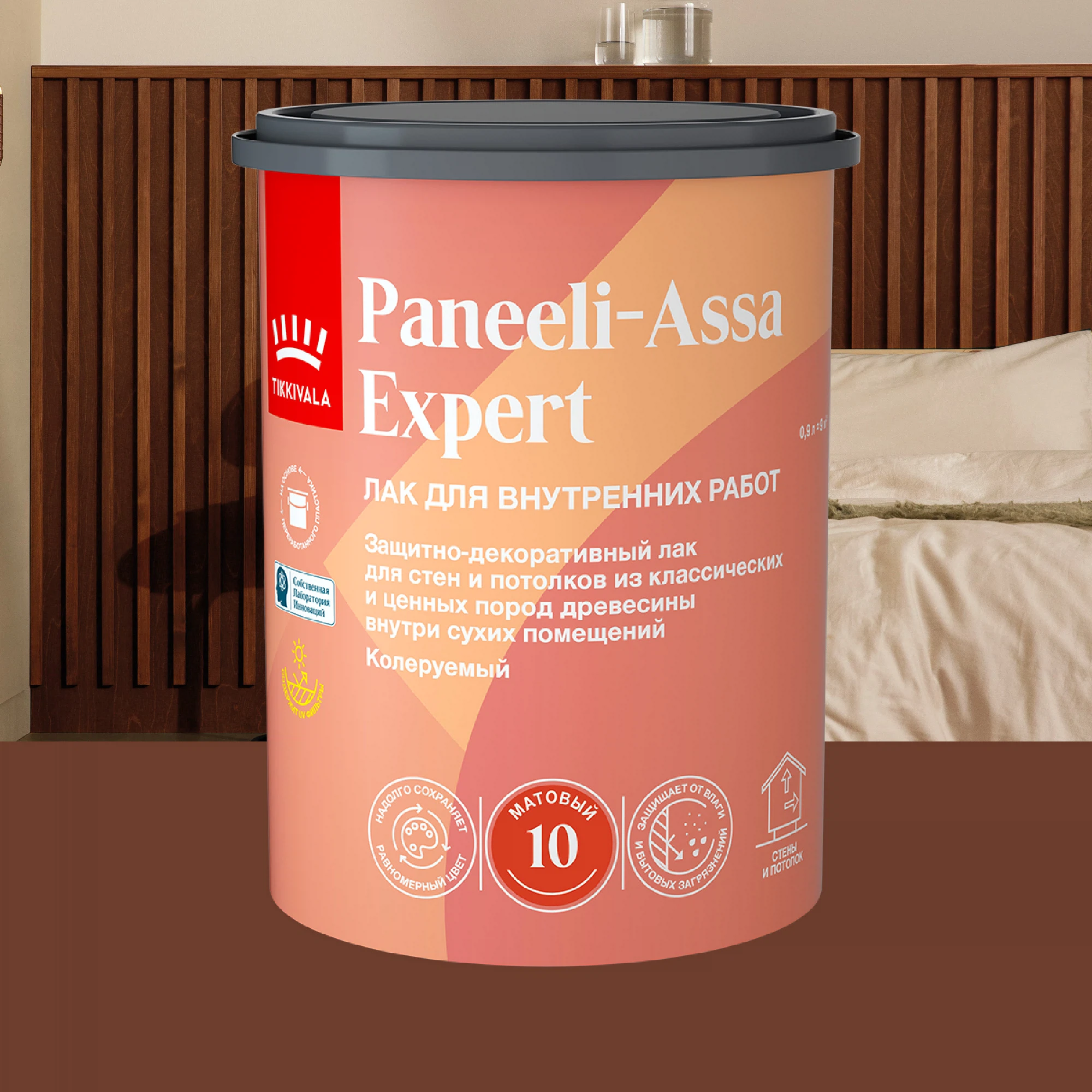 Изображение товара Лак для стен и потолков TIKKURILA PANEELI ASSA EXPERT EP, акриловый, полумат. (0,9л) Изображение товара Лак для стен и потолков TIKKURILA PANEELI ASSA EXPERT EP, акриловый, полумат. (0,9л)