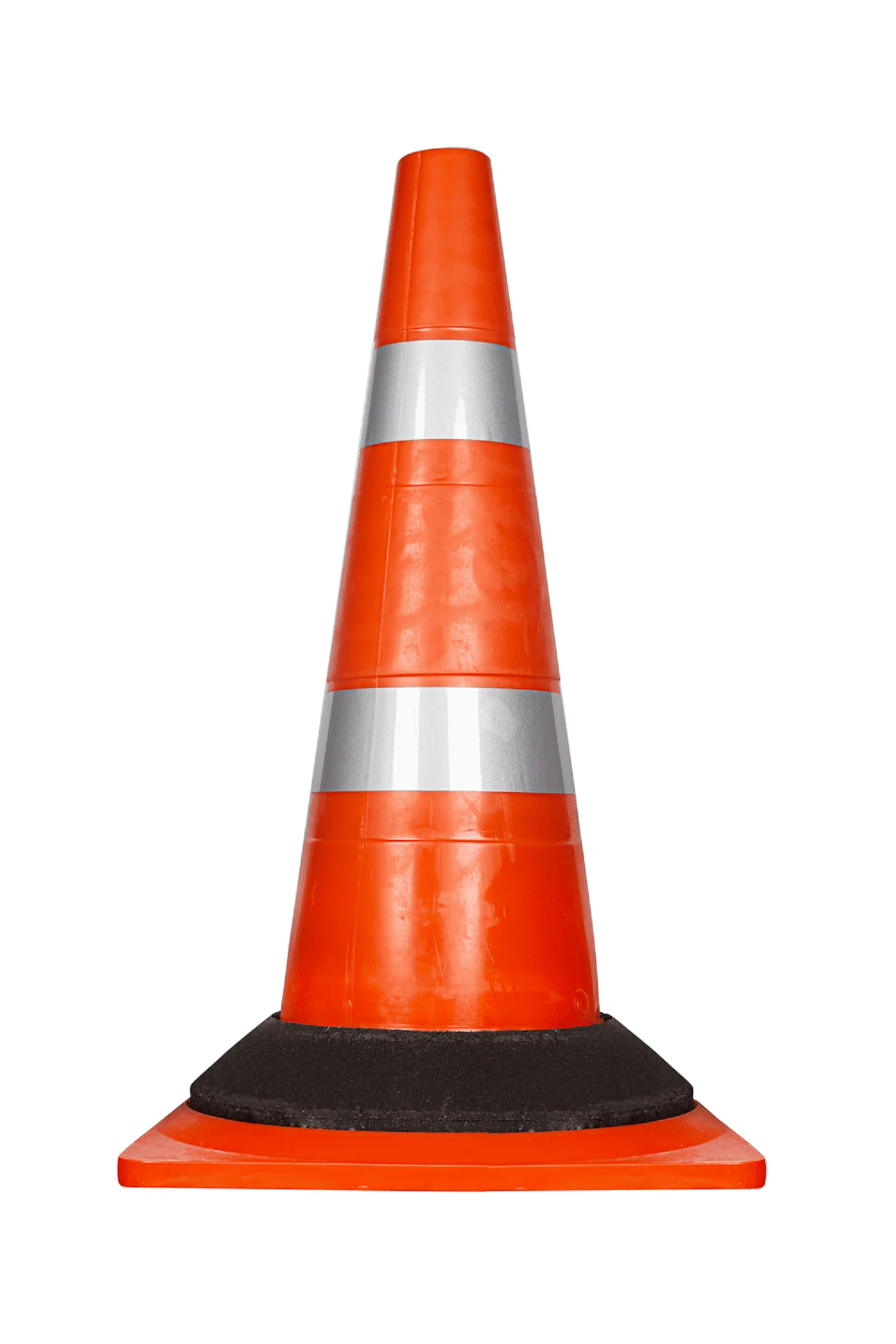 Изображение товара Конус дорожный -  КС-2.8.0 - 520 мм мягкий, 2 с/о полосы, утяжелитель, кв.осн.(комплект 5 шт.)(Ц)