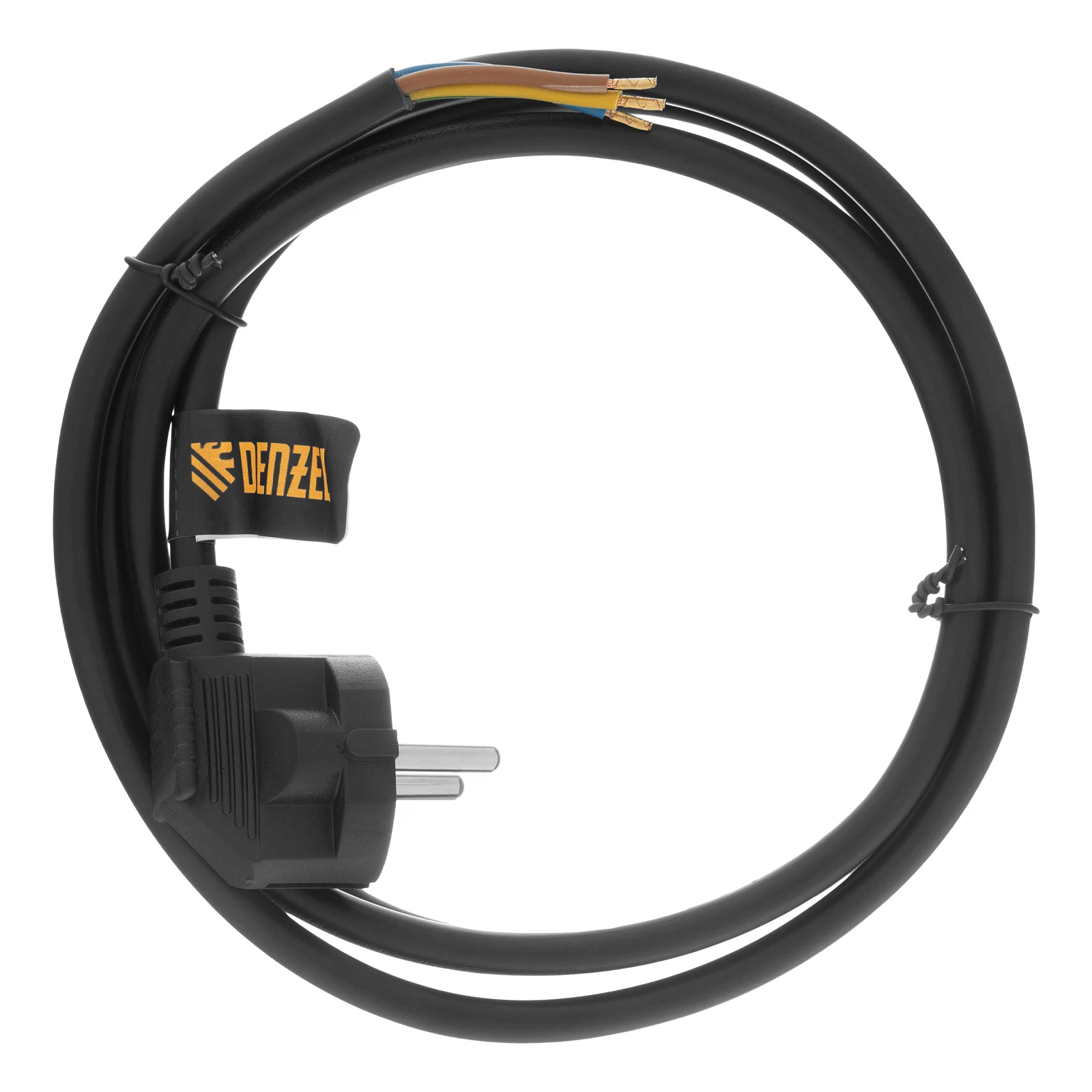 Изображение товара Сетевой кабель Denzel Energy Series 37671 1,5 м 3х1,5 мм черный