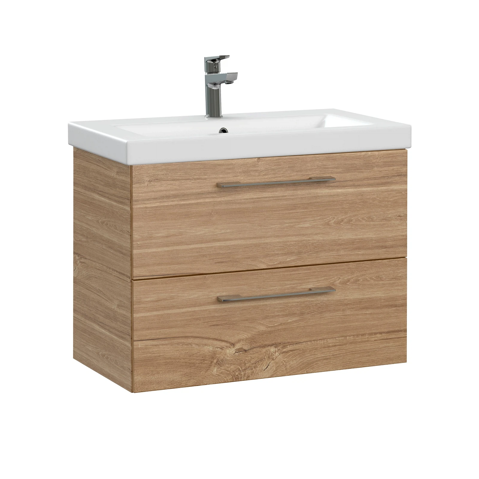 Изображение товара Подвесная тумба под раковину LARA 80 орех Cersanit для ванной комнаты