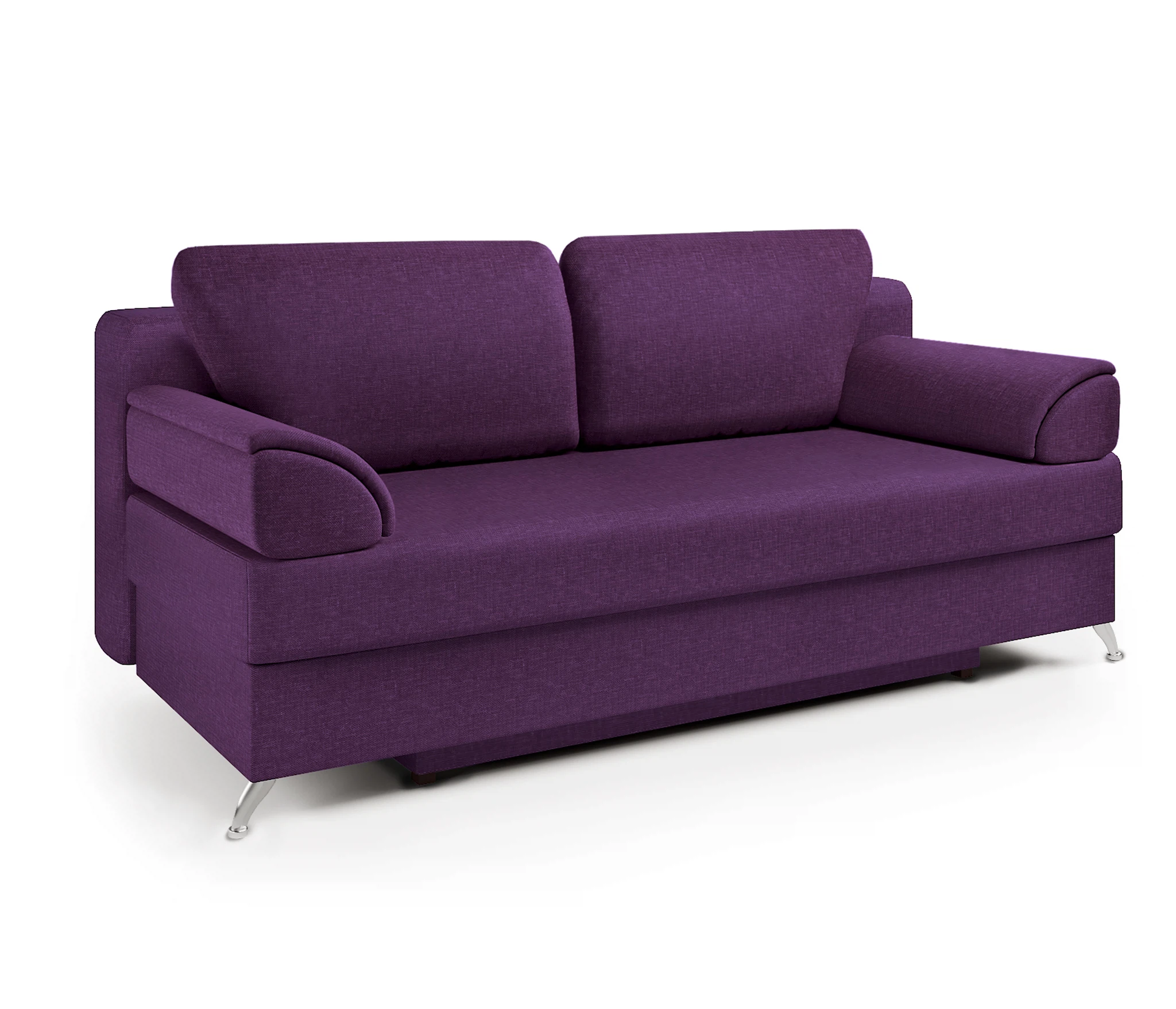 Изображение товара Диван-кровать ЕвроШарм фиолетовый с бельевым ящиком и еврокнижкой