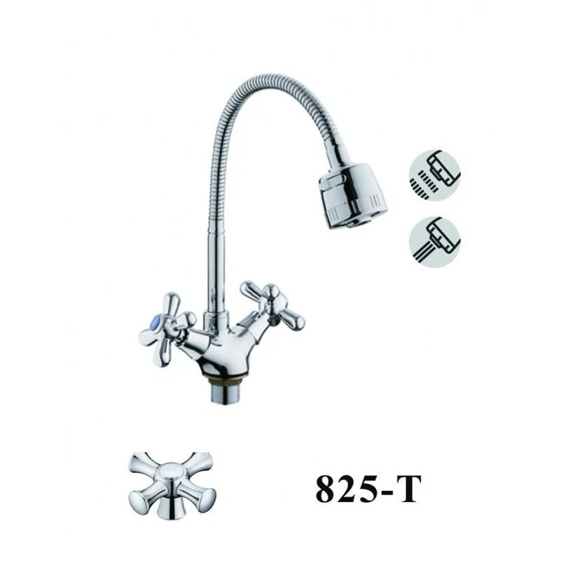 Изображение товара Смеситель для кухни с гибким изливом D-Lin D153825-T, хром