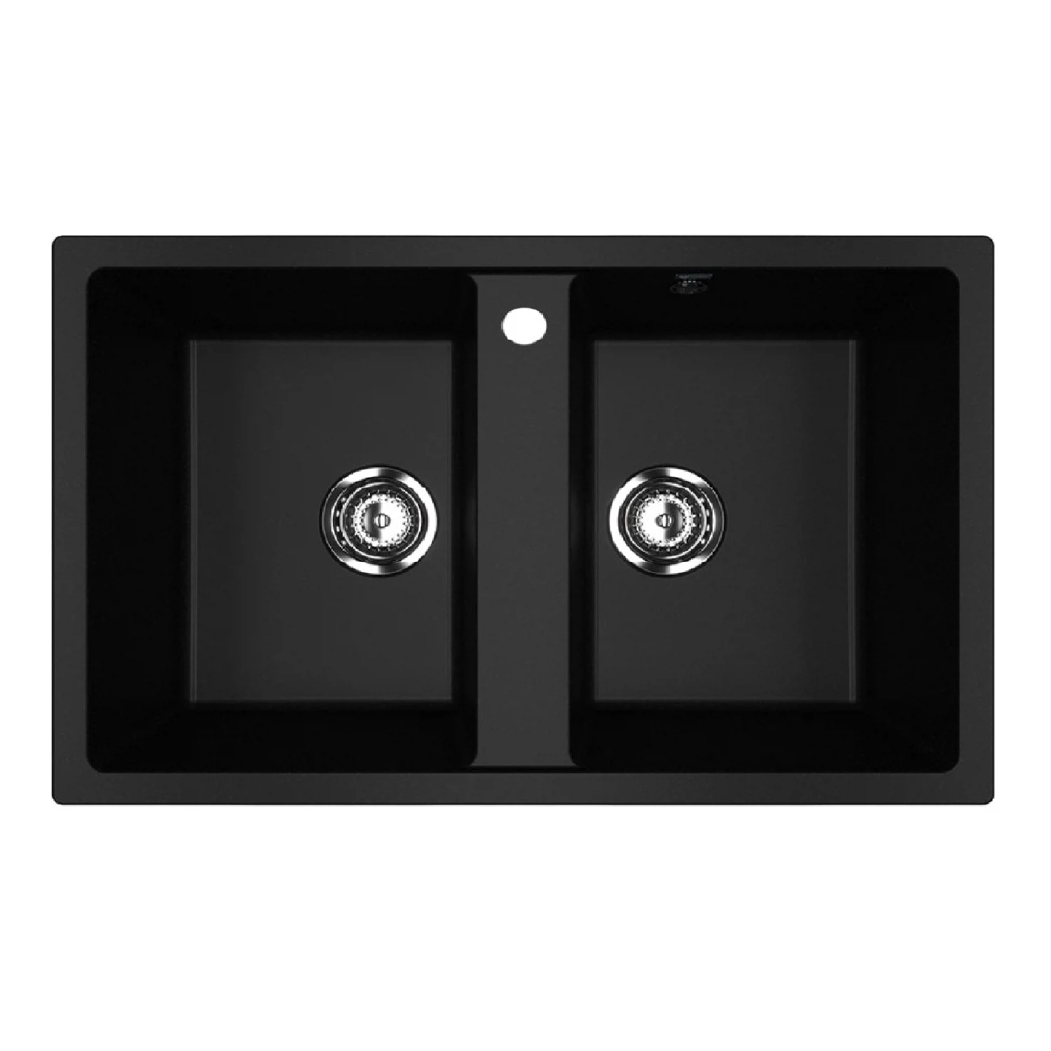 Изображение товара Кухонная мойка Ulgran U-608-344, ультра-черный, искусственный мрамор