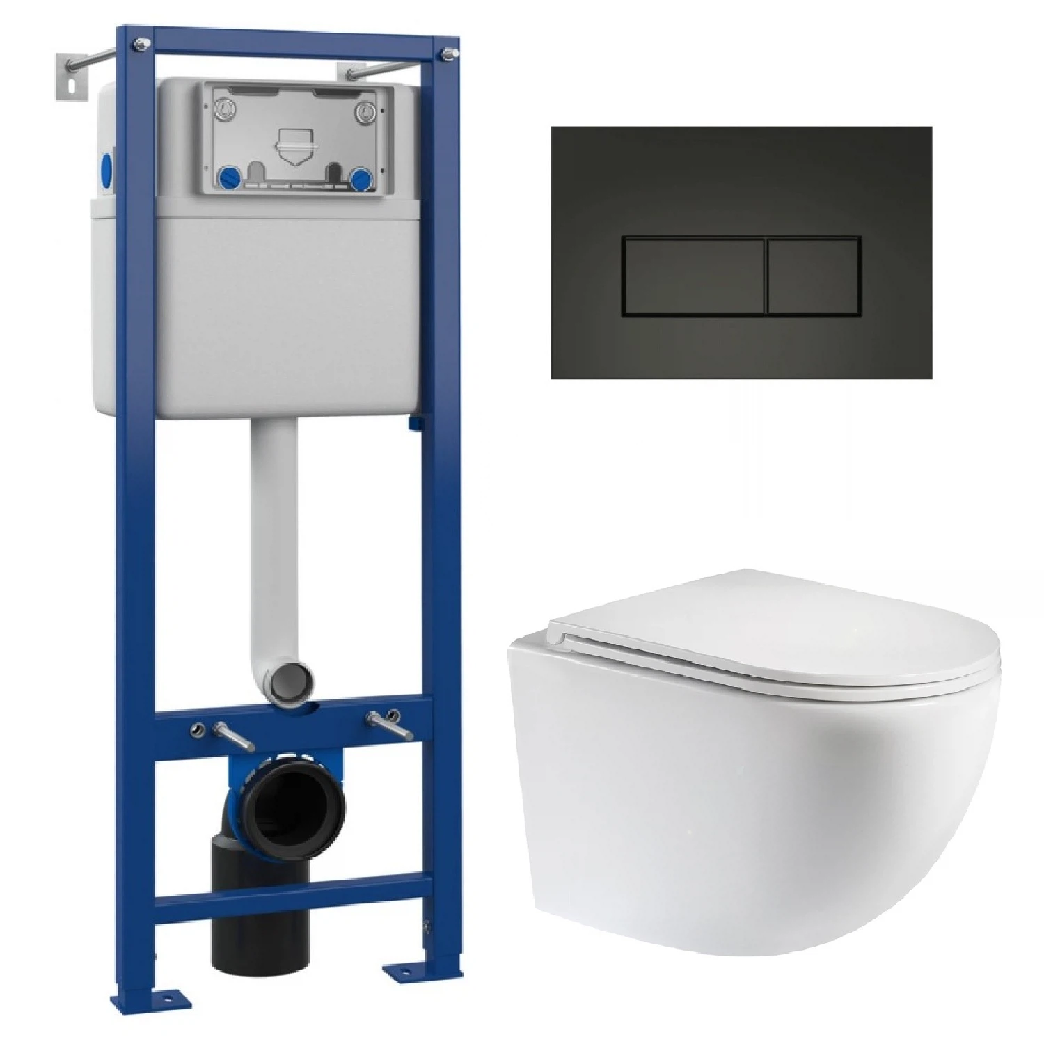 Изображение товара Комплект Maretti 3 в 1: унитаз EA10PBM73-844, инсталляция AC11P5211, кнопка AC12UM-560