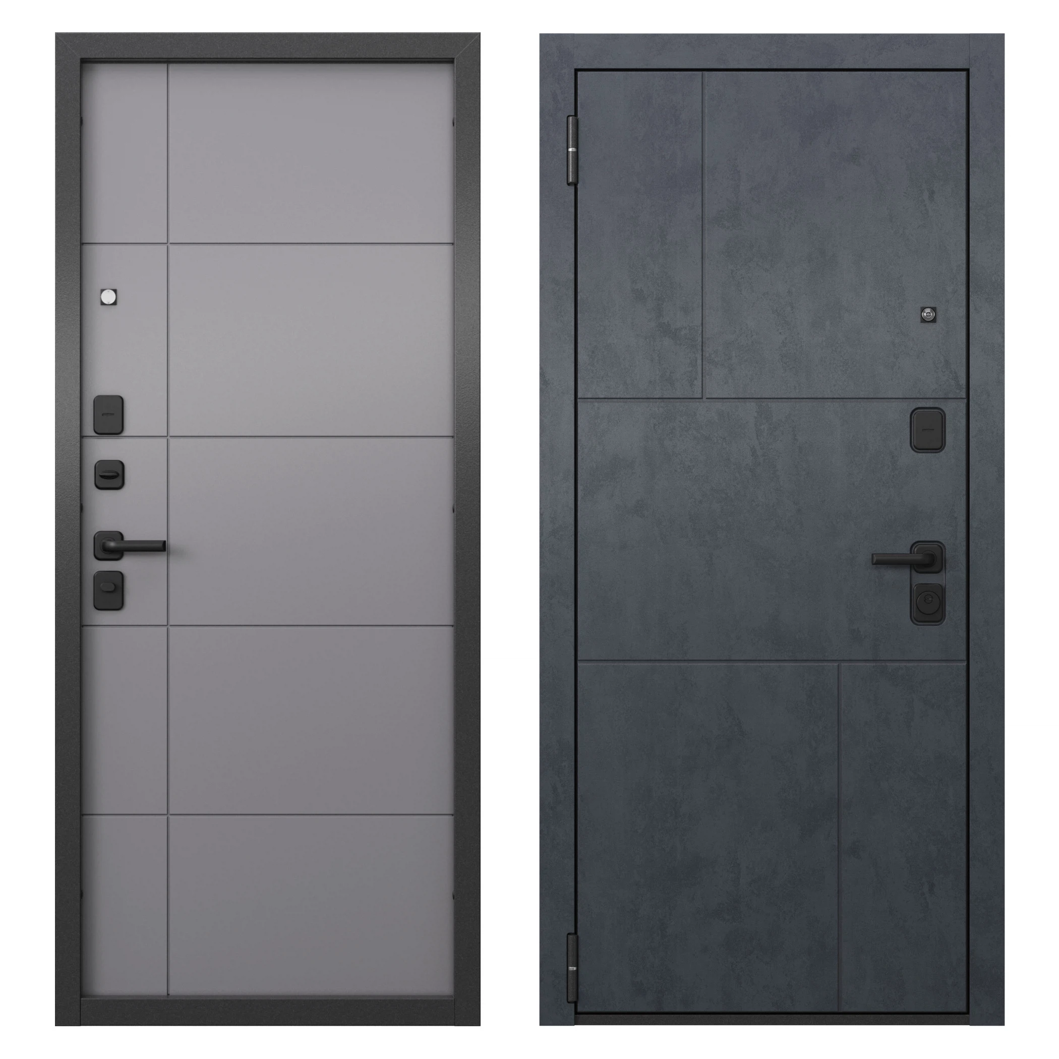 Изображение товара Дверь Мастино Таис, левая, 960х2050, антрацит букле, МДФ Бетон графит/Гриджио