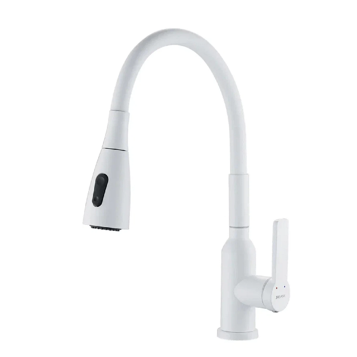 Изображение товара Смеситель для кухни с гибким изливом Shevanik S843C-1, белый