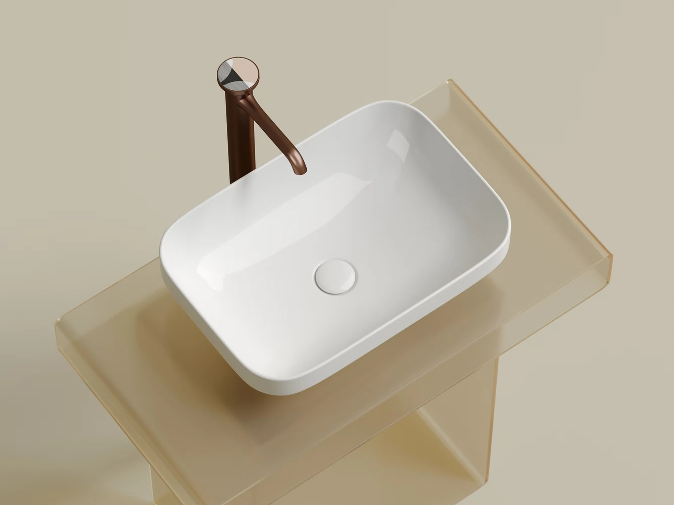 Изображение товара Умывальник чаша накладная прямоугольная Element 500x359x145мм