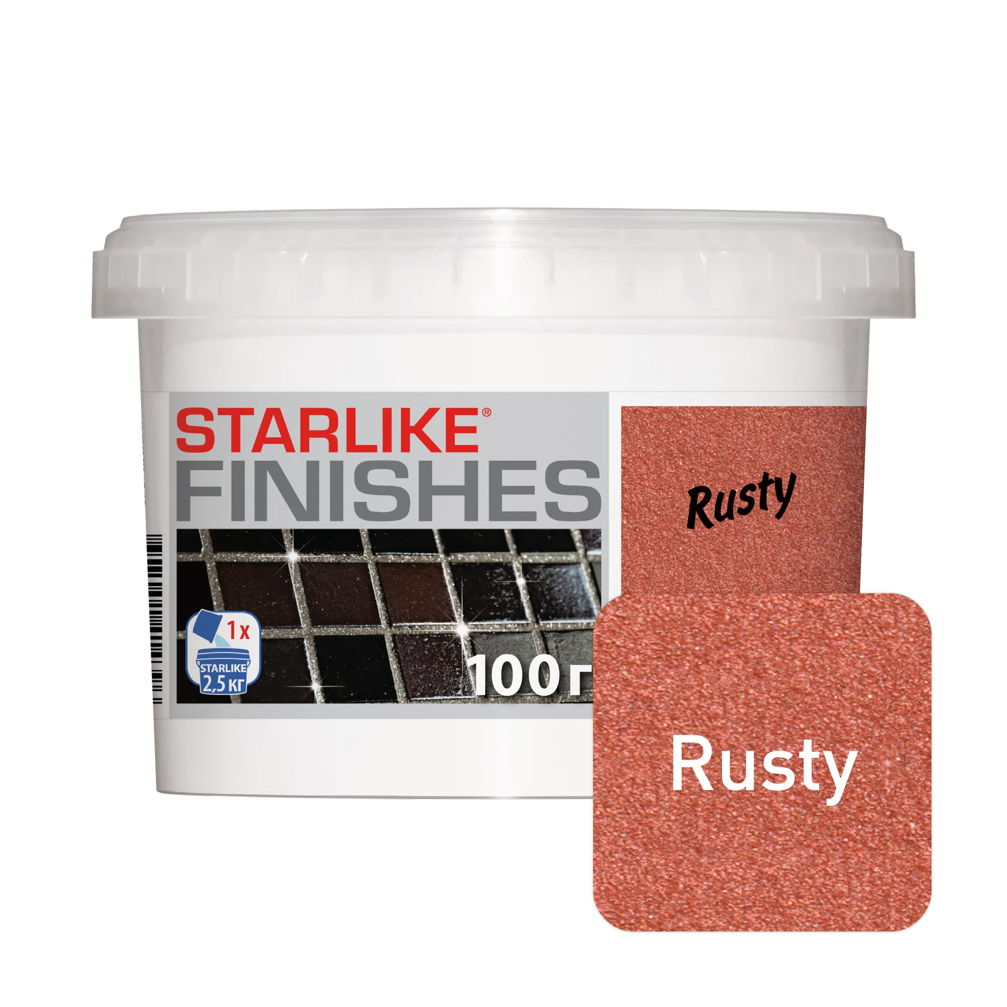 Изображение товара Добавка для эпоксидной затирки LITOKOL STARLIKE FINISHES RUSTY цвет красный металик 0,1кг