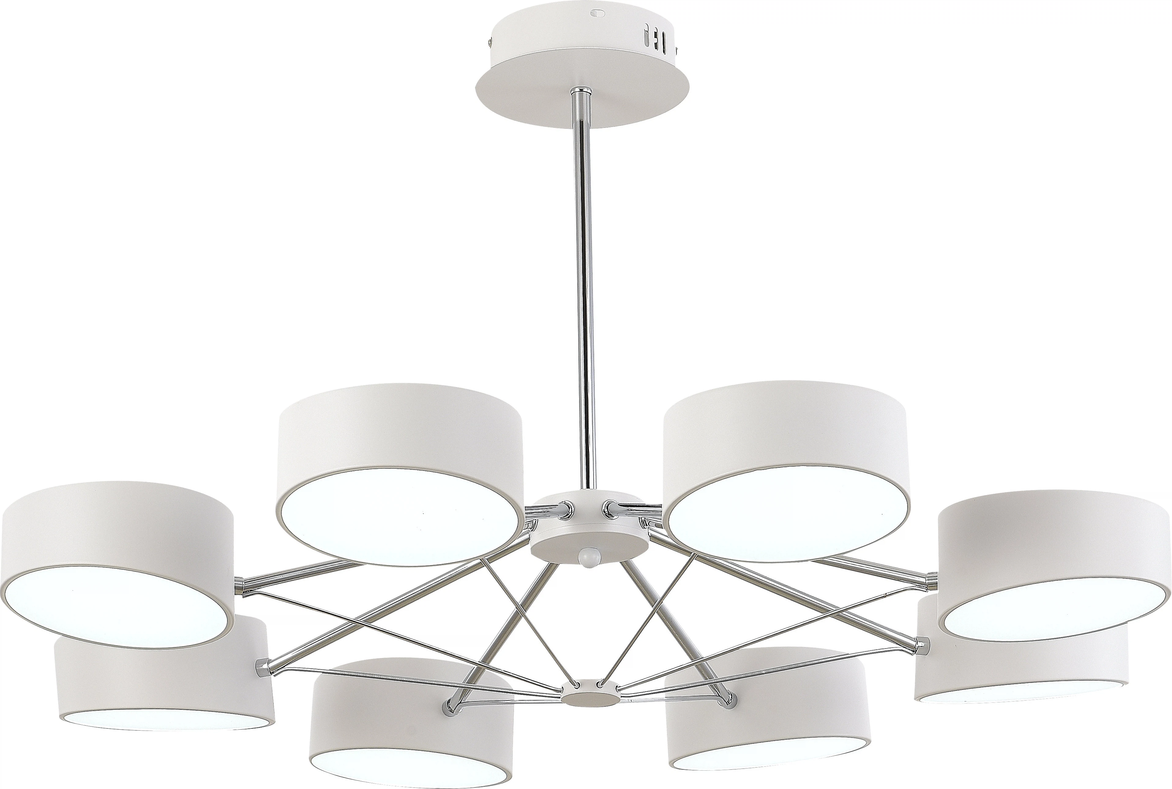 Изображение товара Светильник светодиодный VALLE белый хром 8 ламп потолочный 80Вт