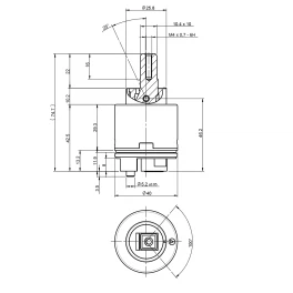 LM8506P-BL Картридж SEDAL с керамическими пластинами д.40мм,удлиненный, блистер