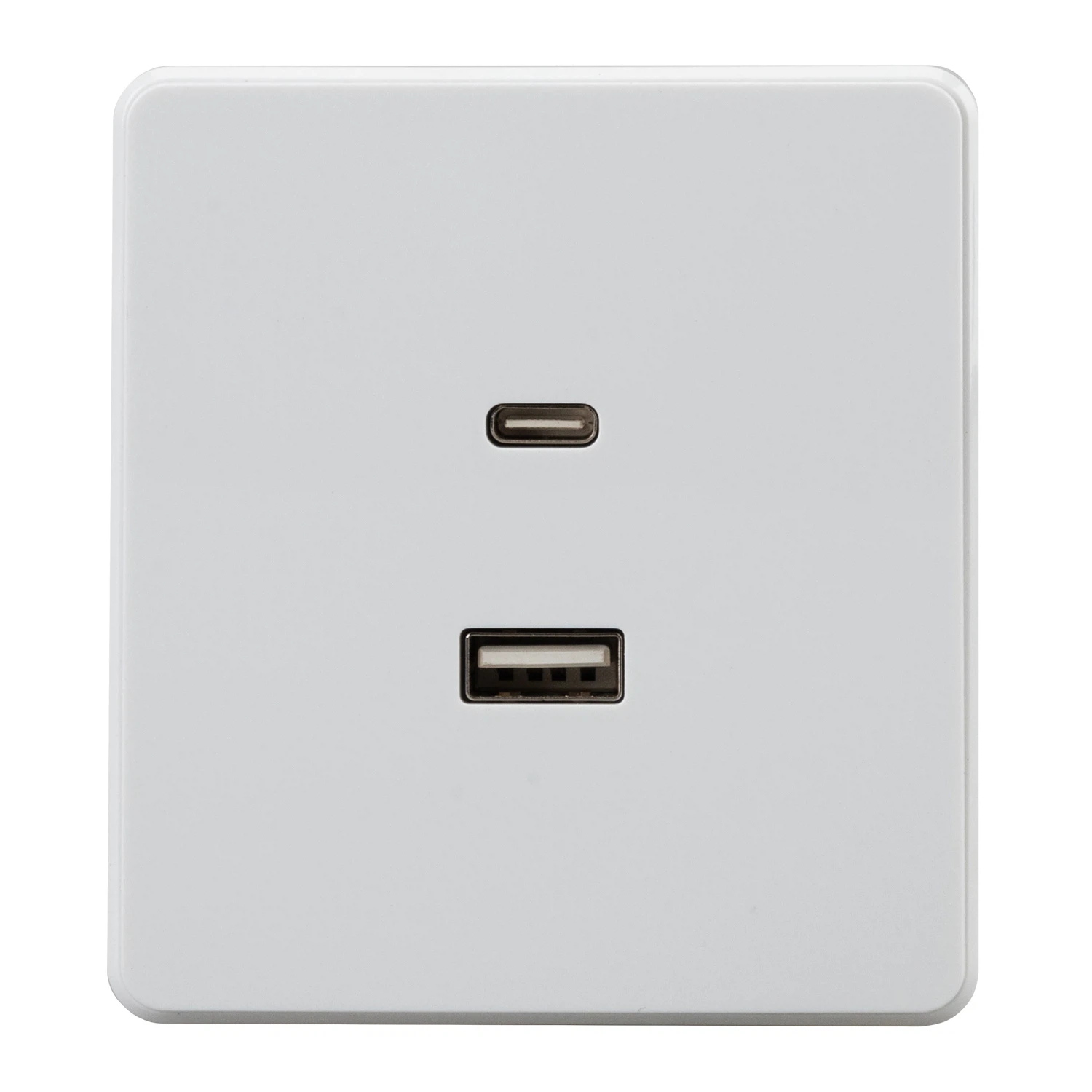 Изображение товара Розетка ROUND USB-A+Type-C KRANZ скрытая установка 2 порта 16 А до 5В 3А