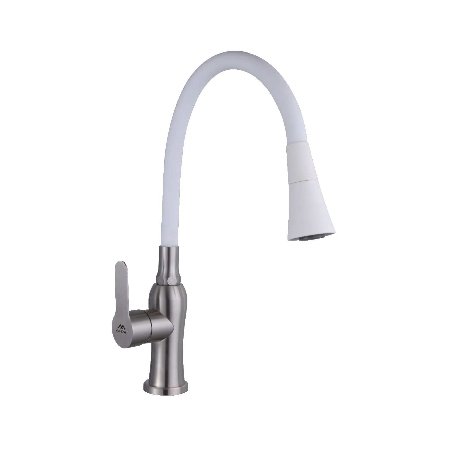 Изображение товара Смеситель Fashun A54801+N7356 сатин/белый