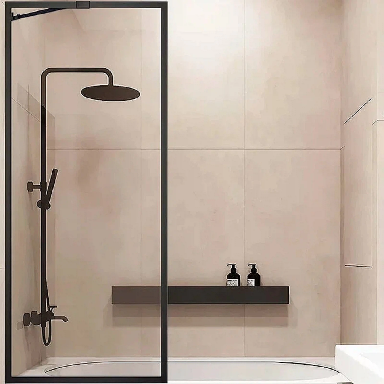 Изображение товара Душевая шторка Veconi Palau PL85B-70-01-C7 70х150 см черная