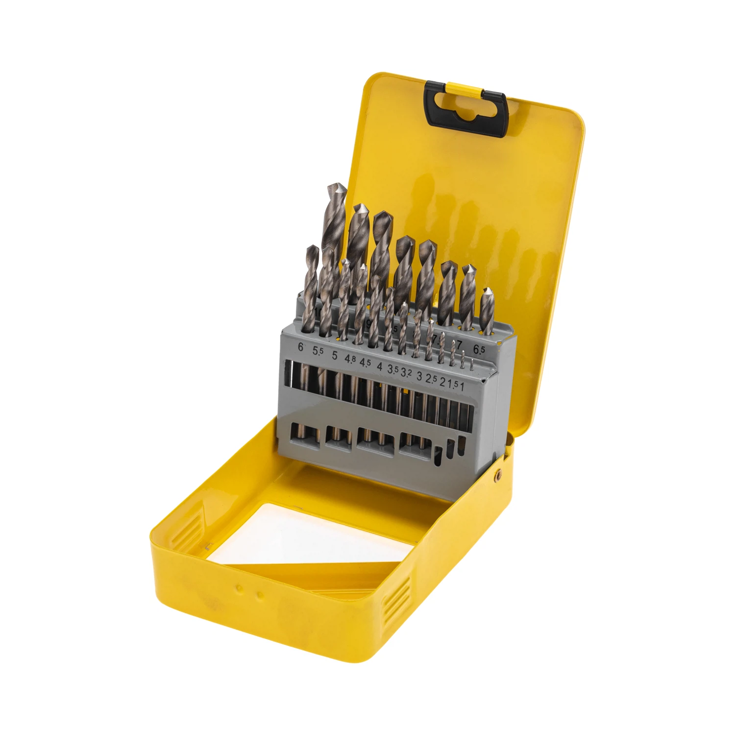 Изображение товара Набор сверл по металлу, 1-10мм (через 0,5мм, 3,2мм, 4,8мм), HSS, 21 шт. KRANZ