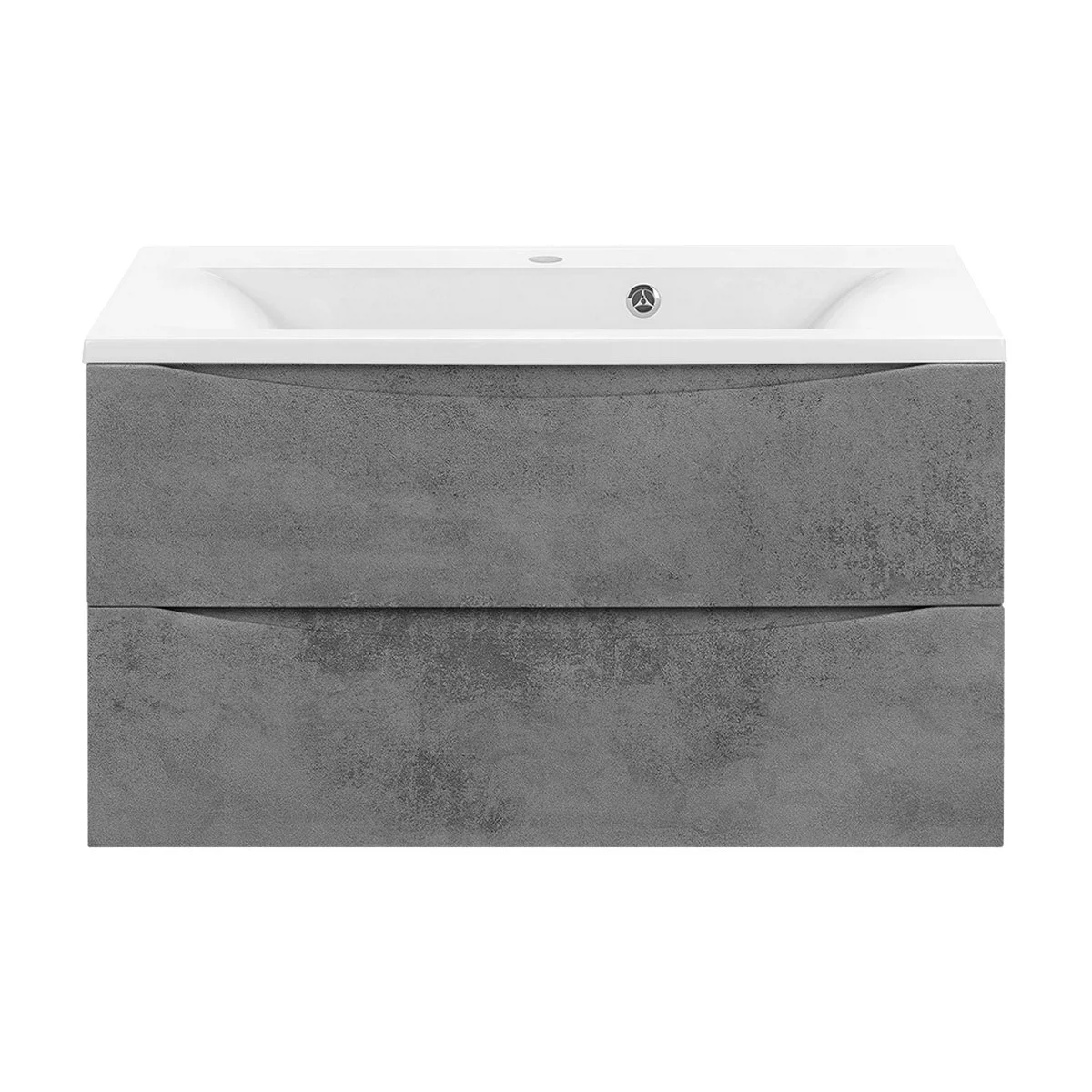 Изображение товара Подвесная тумба под раковину Mia 900 с 2 ящиками soft close серого цвета