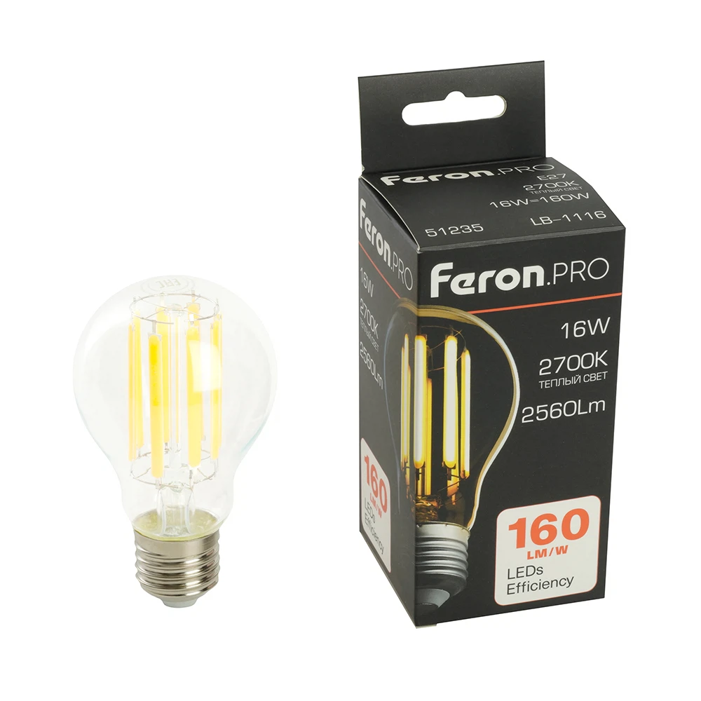 Изображение товара Лампа светодиодная Feron.PRO LB-1116 Шар E27 2560LM 16W 175-265V 2700K Изображение товара Лампа светодиодная Feron.PRO LB-1116 Шар E27 2560LM 16W 175-265V 2700K