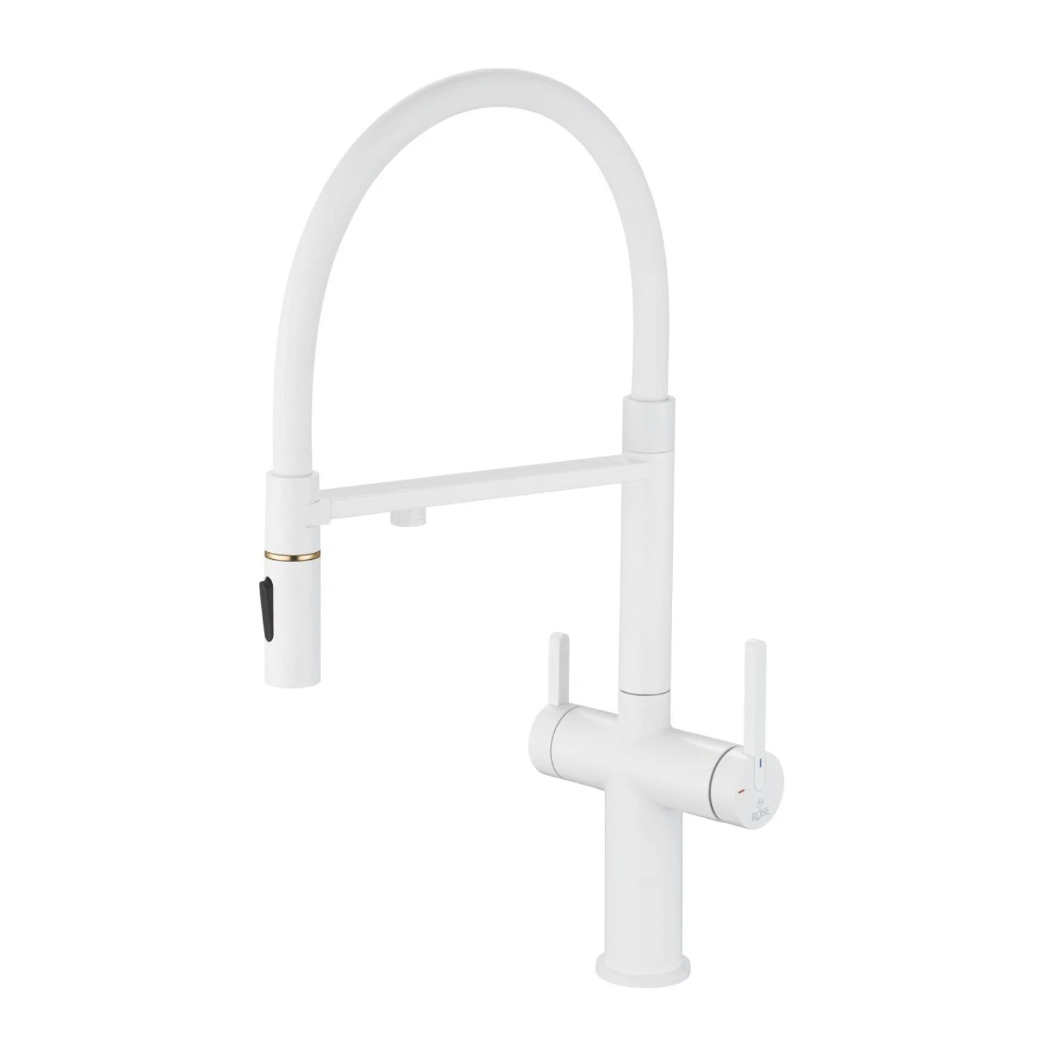 Изображение товара Смеситель для кухни с подключением фильтра для воды Rose R458C, белый