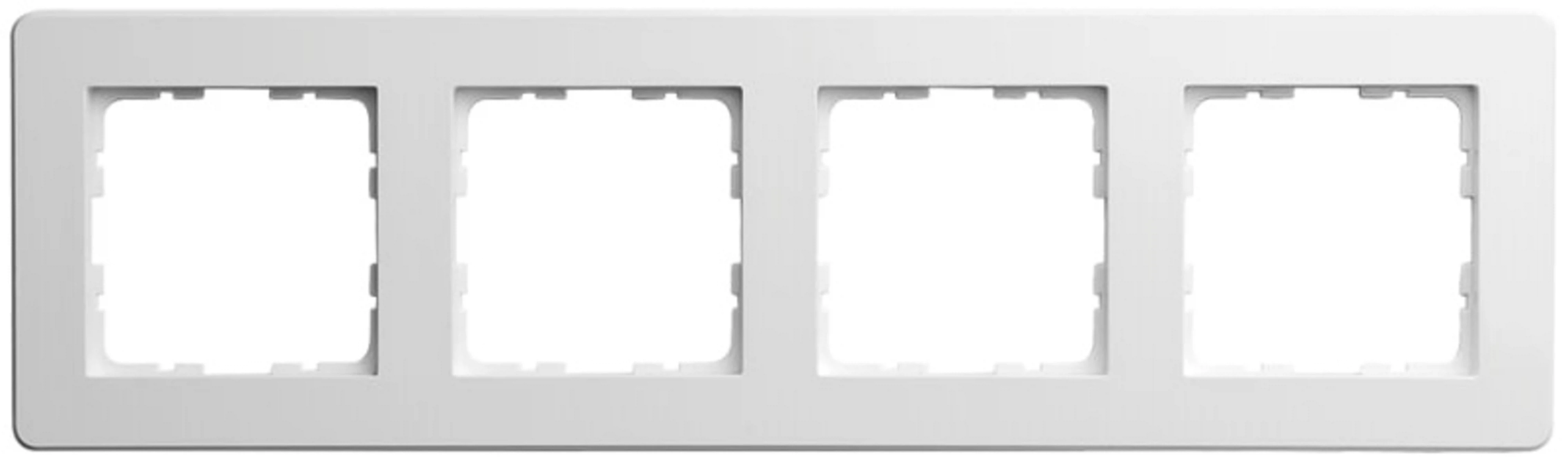 Изображение товара Jasmart G-Flex белая четырехместная рамка для фотографий и документов