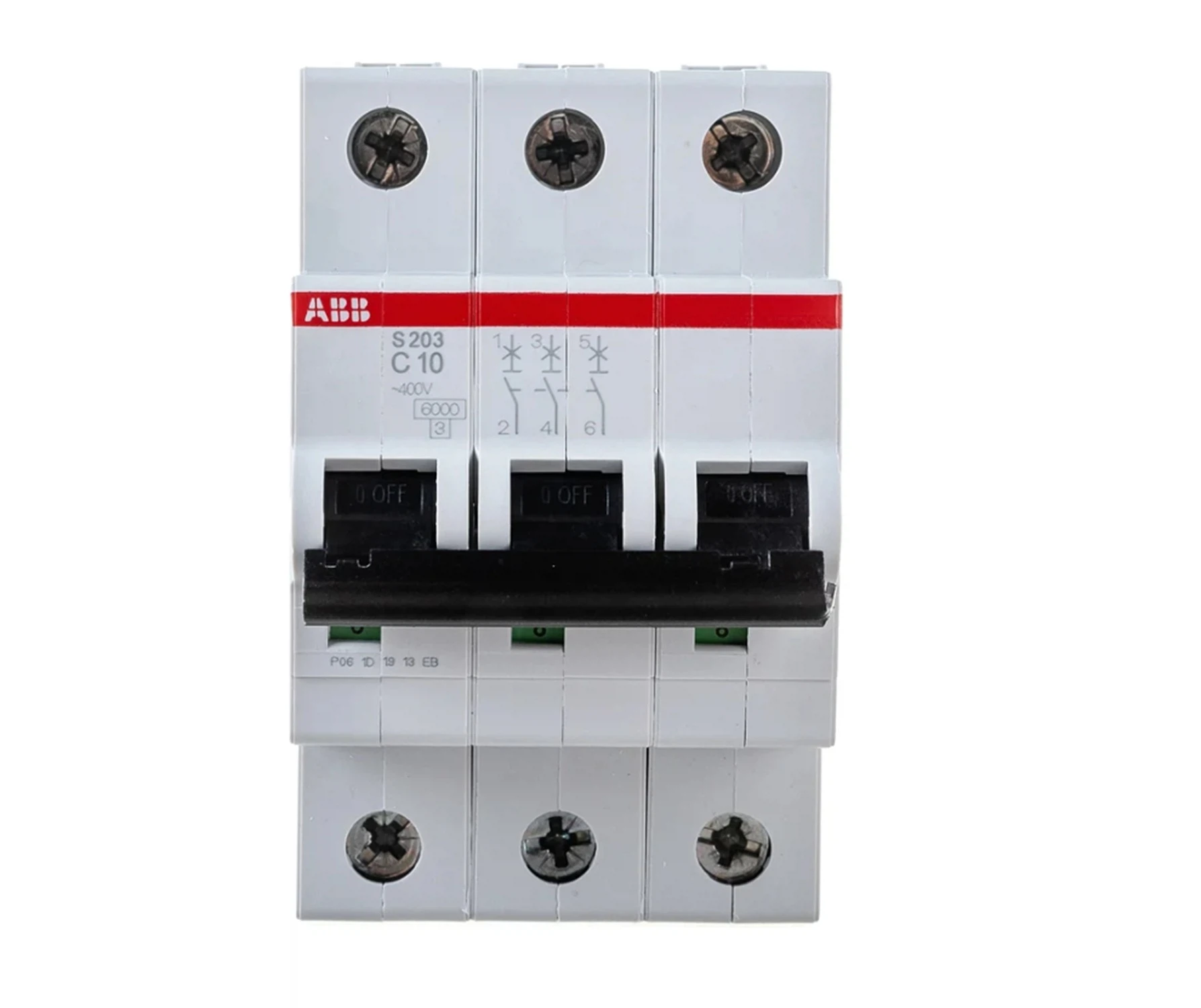 Изображение товара Выключатель автоматический ABB 3P S203 C10