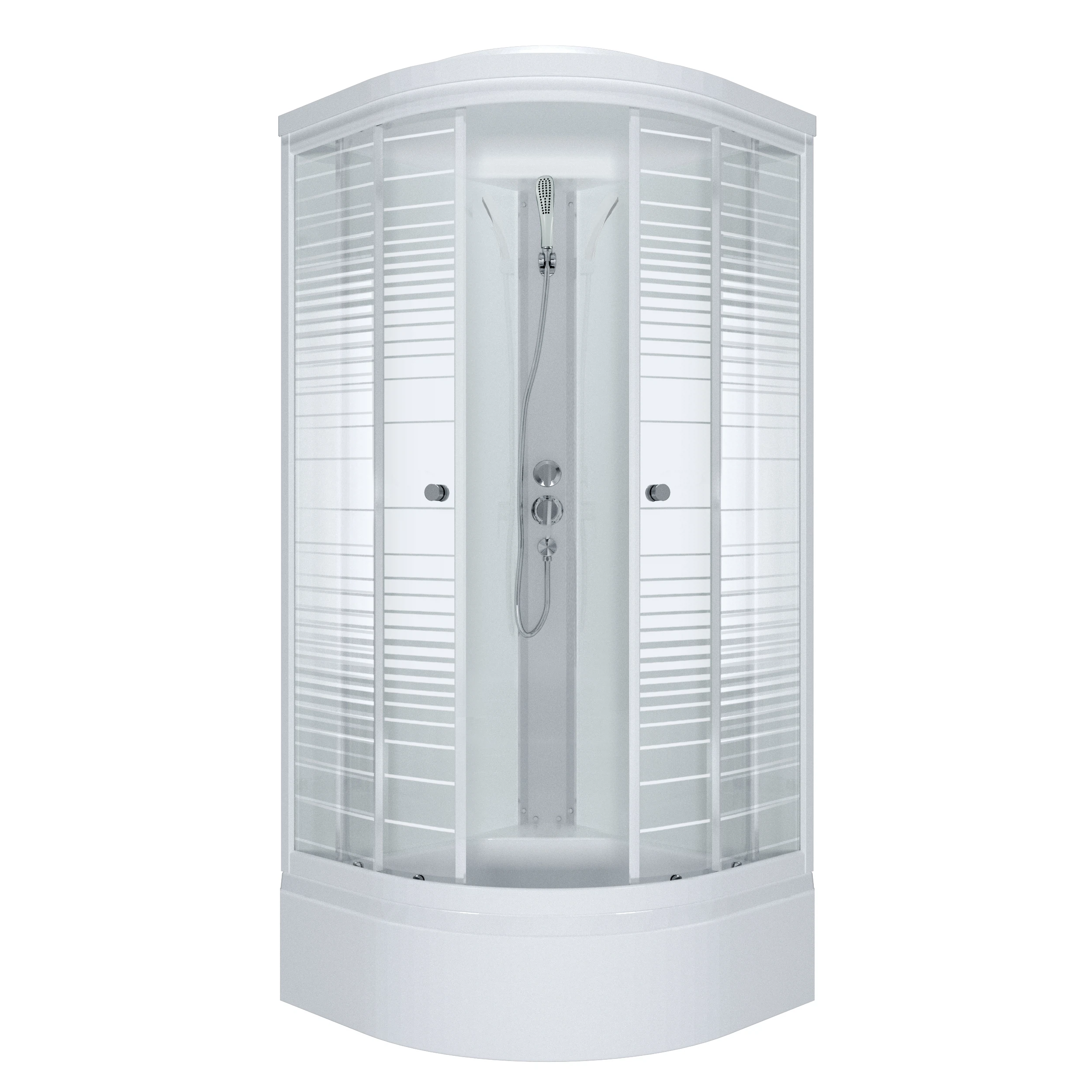 Изображение товара Душевая кабина Triton Полосы 100х100 с верхним душем и поддоном Россия