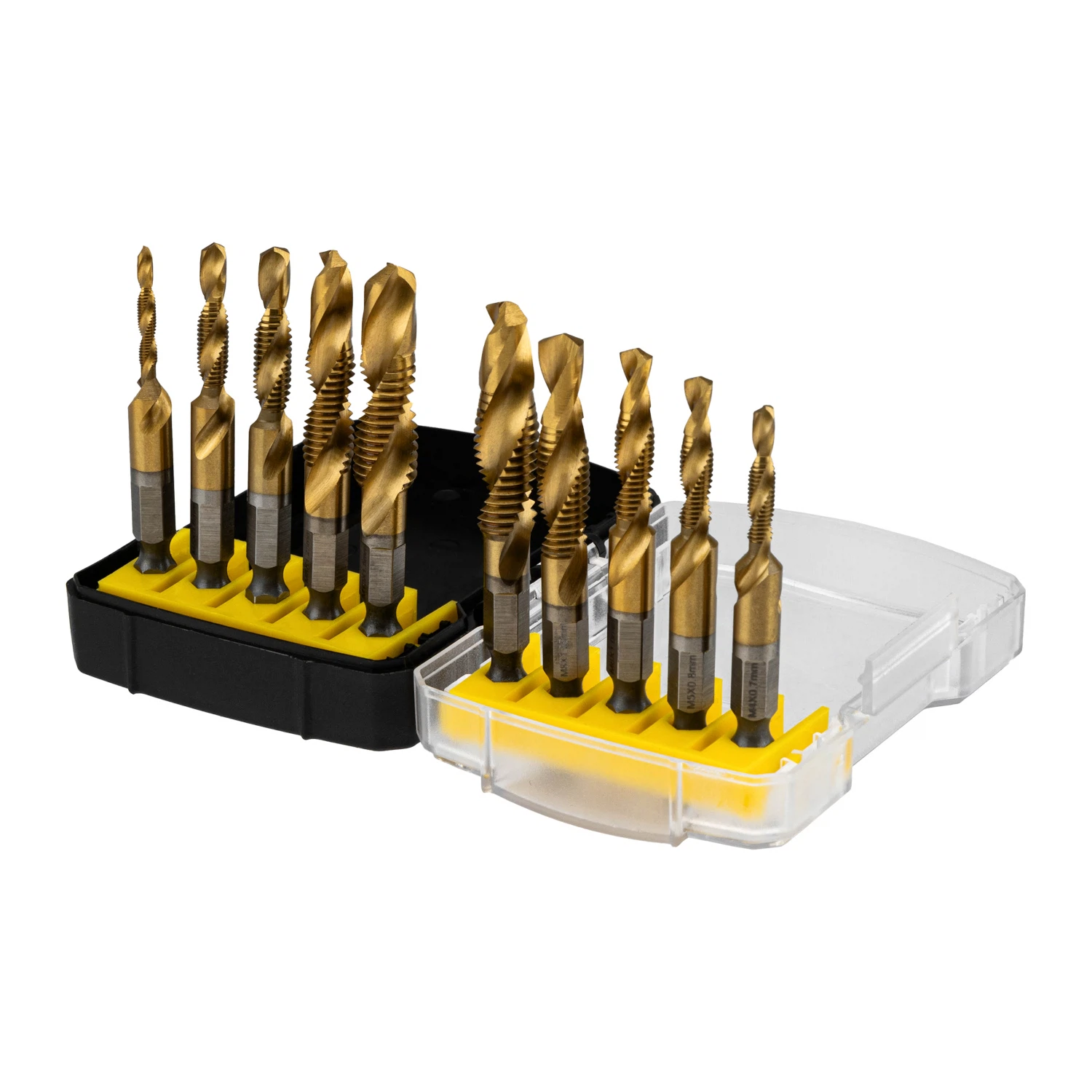 Изображение товара Набор сверл-метчиков KRANZ 10 шт с титановым покрытием для металла и бетона