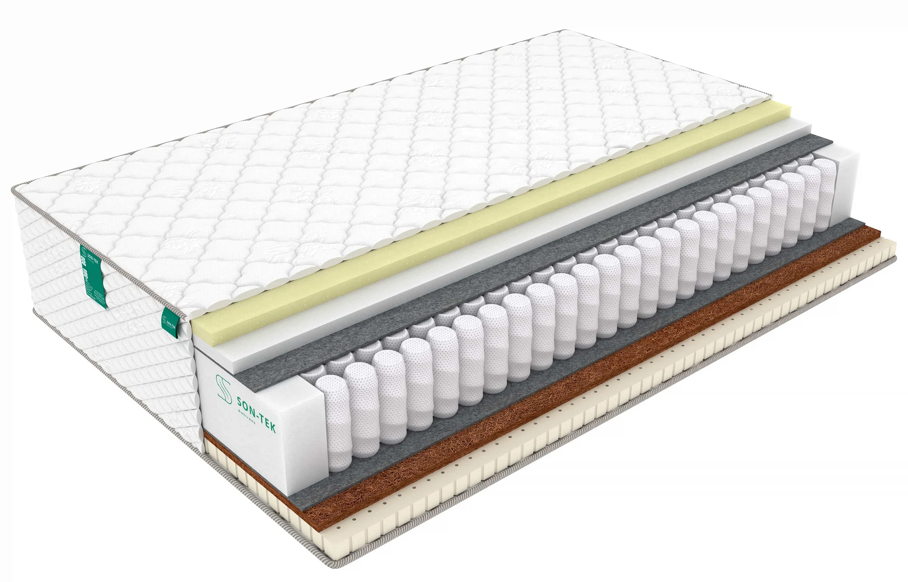 Изображение товара Ортопедический матрас Sleeptek PremierBIG Memo Strong Latex 200x200 см с независимым пружинным блок