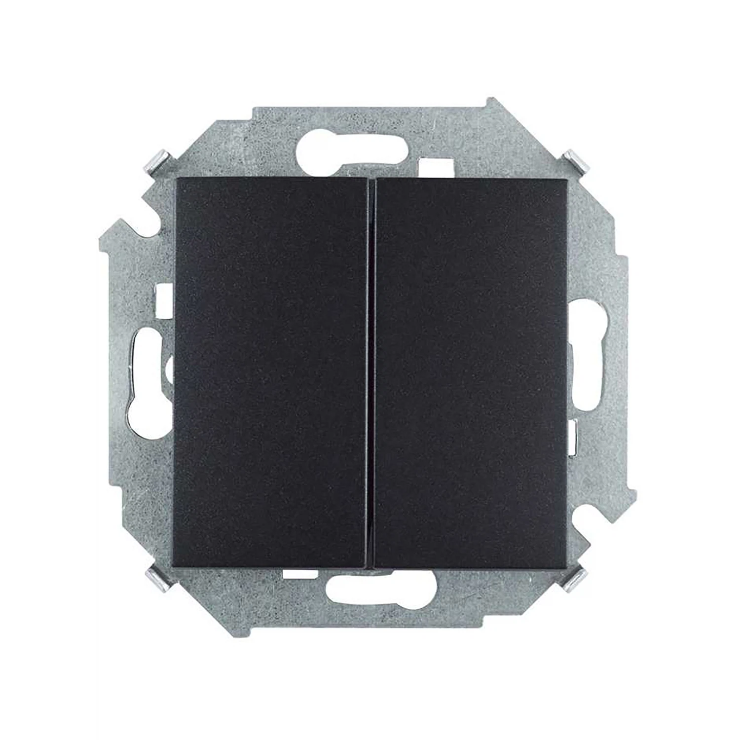 Изображение товара Выключатель 2-клавишный Simon Графит 16А 250В