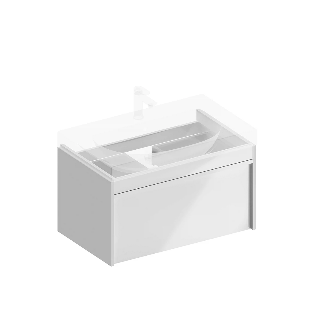 Изображение товара Подвесная белая тумба Modula 80 с ящиками для ванной Kerama Marazzi
