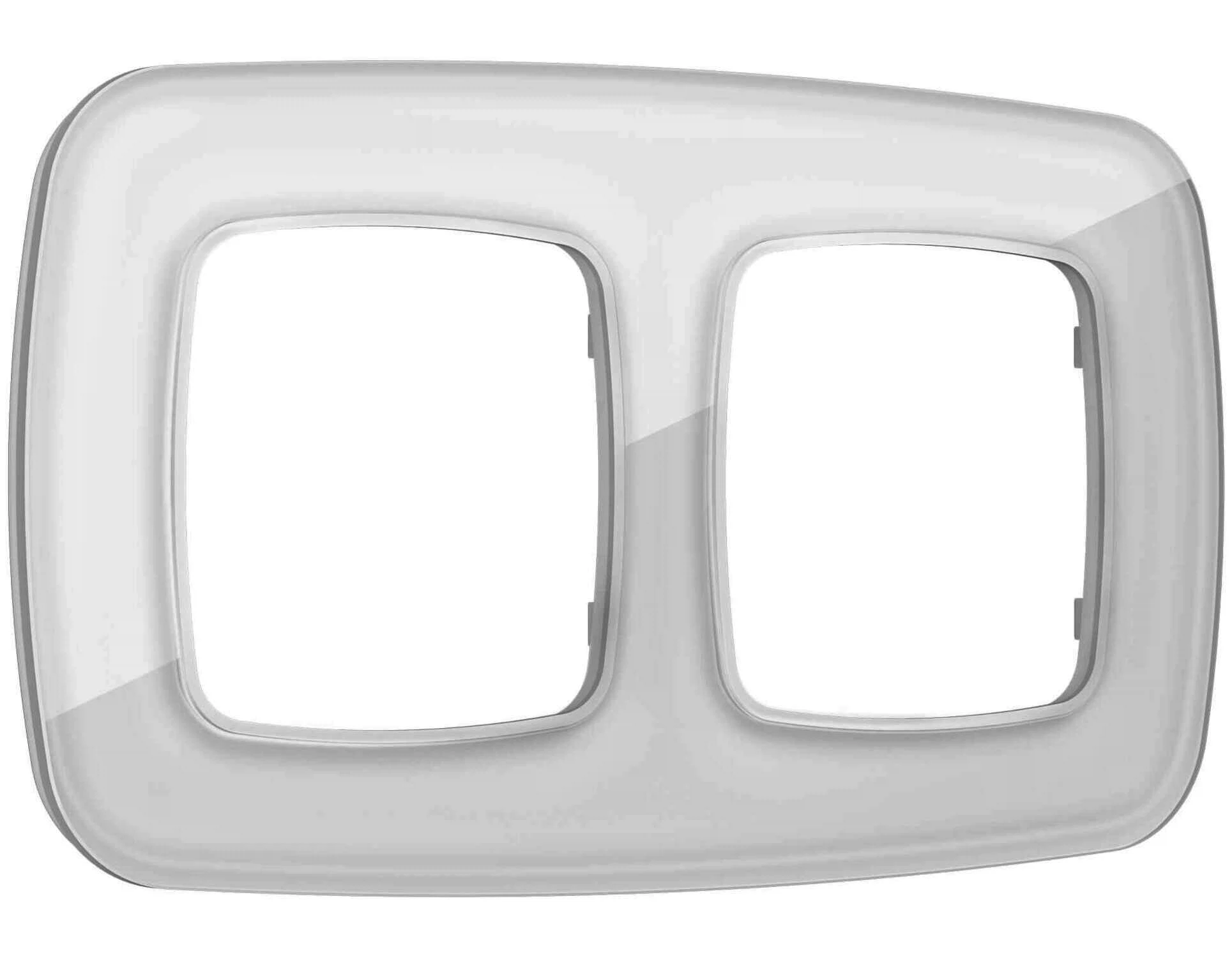 Изображение товара Рамка OMEGA Radian (Белый Стекло закаленное натуральное) 2-ая OF350102