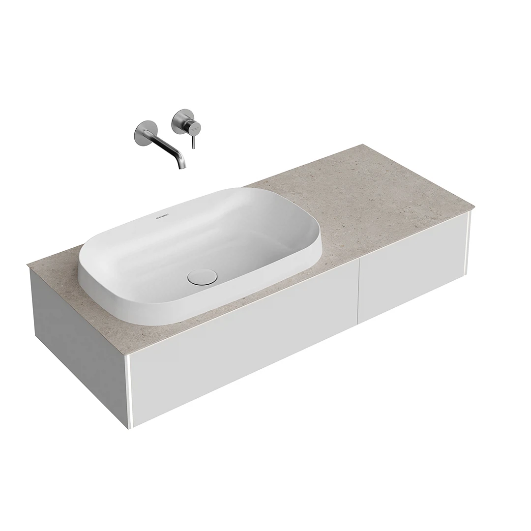 Изображение товара Тумба под раковину подвесная Kerama Marazzi 1154 мм. MA.120.2\MGR.M Утренний серый матовый