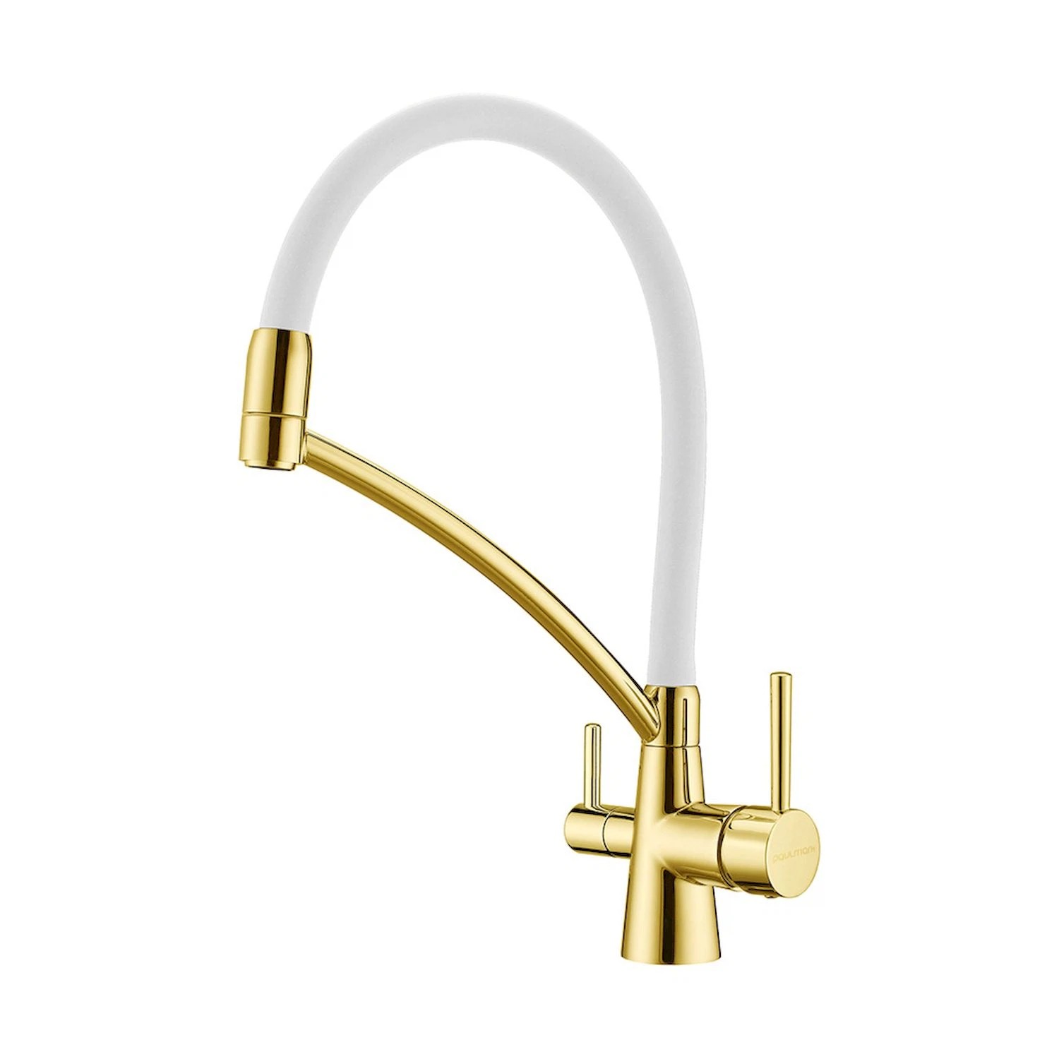 Изображение товара Смеситель для кухни SIGEN, золото/белый, 213111-GW, Paulmark