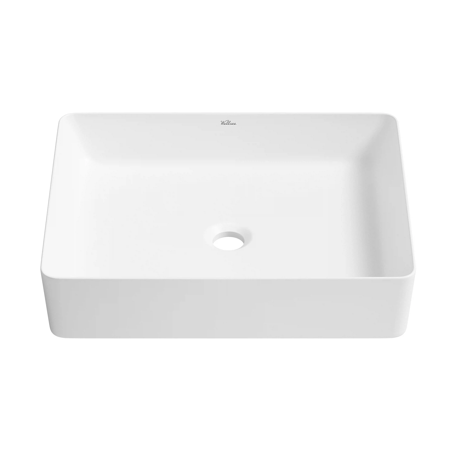 Изображение товара Накладная раковина для ванной Wellsee FreeDom 2.0, прямоугольная, 51х40 см, фарфор, белая, гарантия