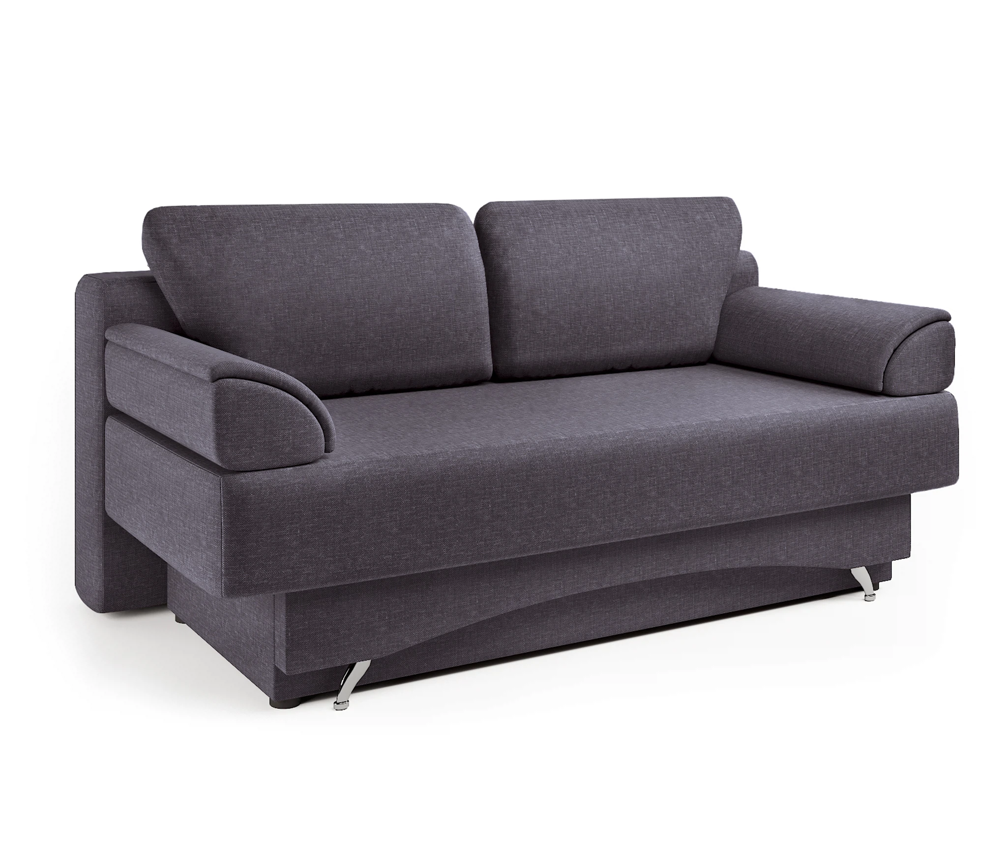 Изображение товара Диван-кровать Евро 150 серый с механизмом еврокнижка для гостиной и спальни