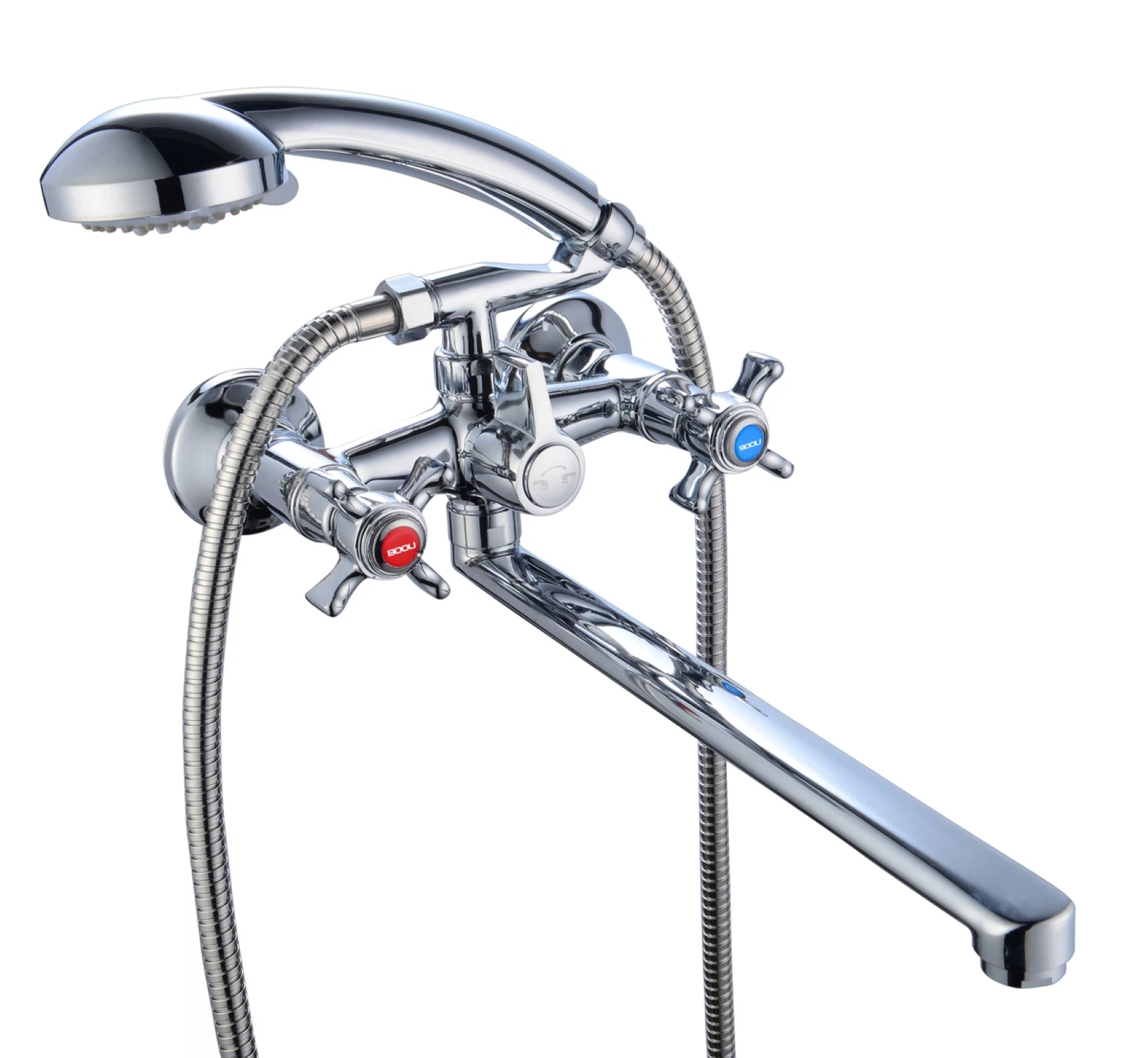 Изображение товара Смеситель для ванны с душем BOOU BA5333-4-B723-C018 хром современный двуручковый