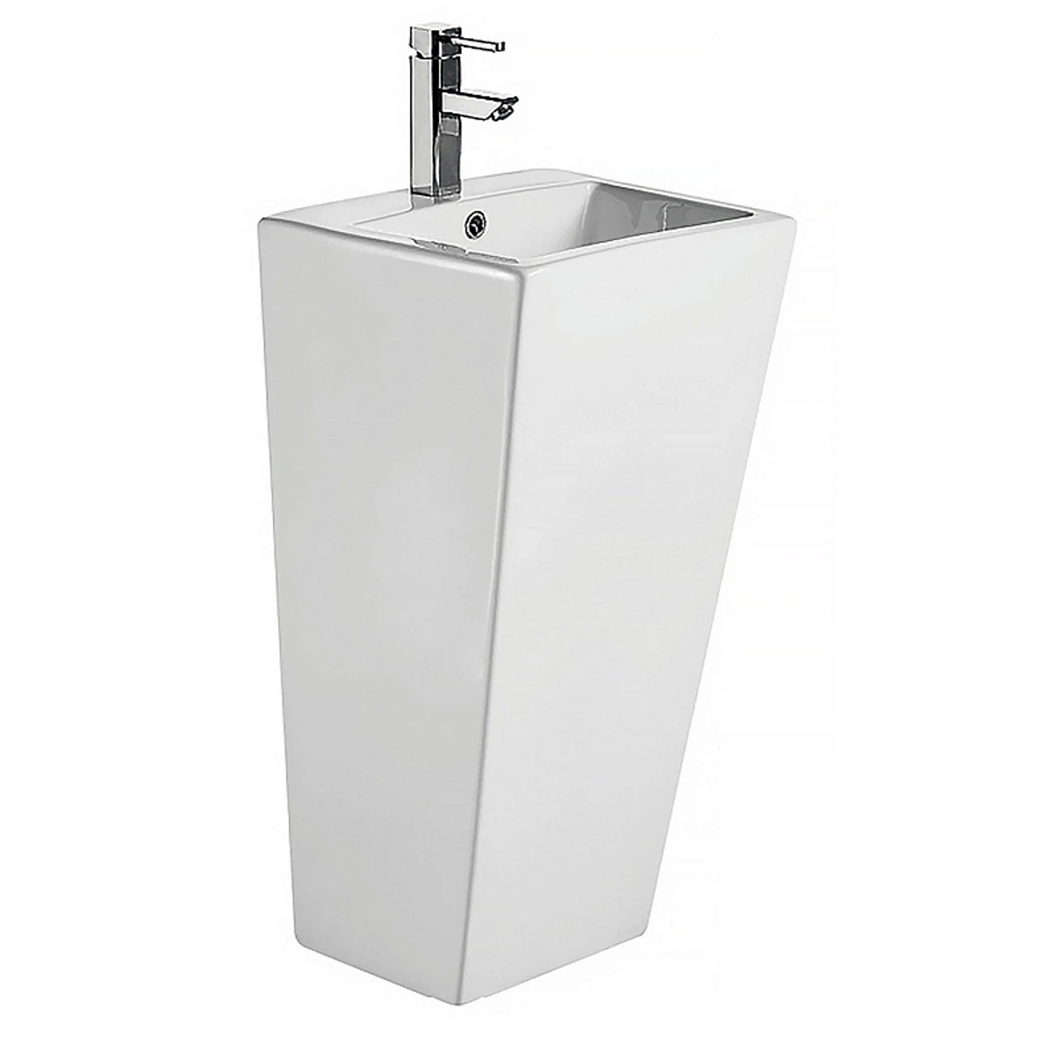 Изображение товара Раковина напольная Azario Fretta Square 44х38 AZ-303 белая для ванной