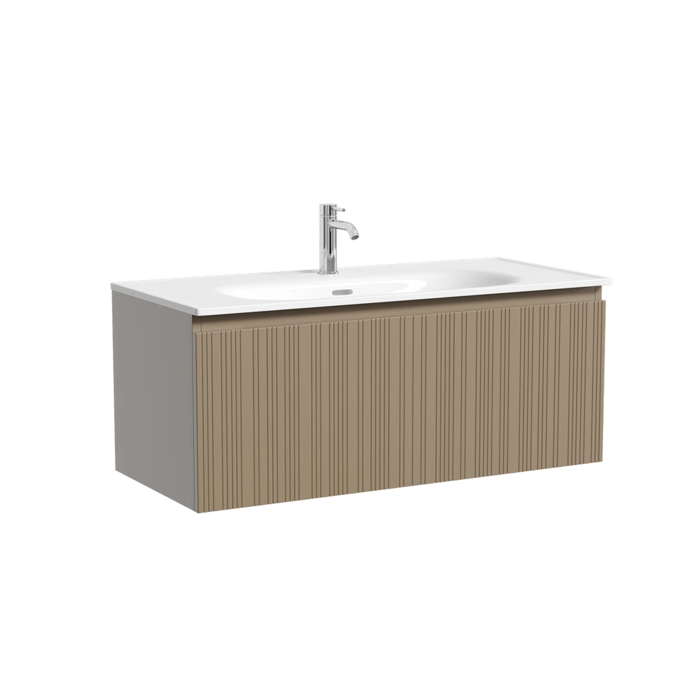 Изображение товара Тумба подвесная SANCOS Code 990х453х400 с одним ящиком серо-бежевый