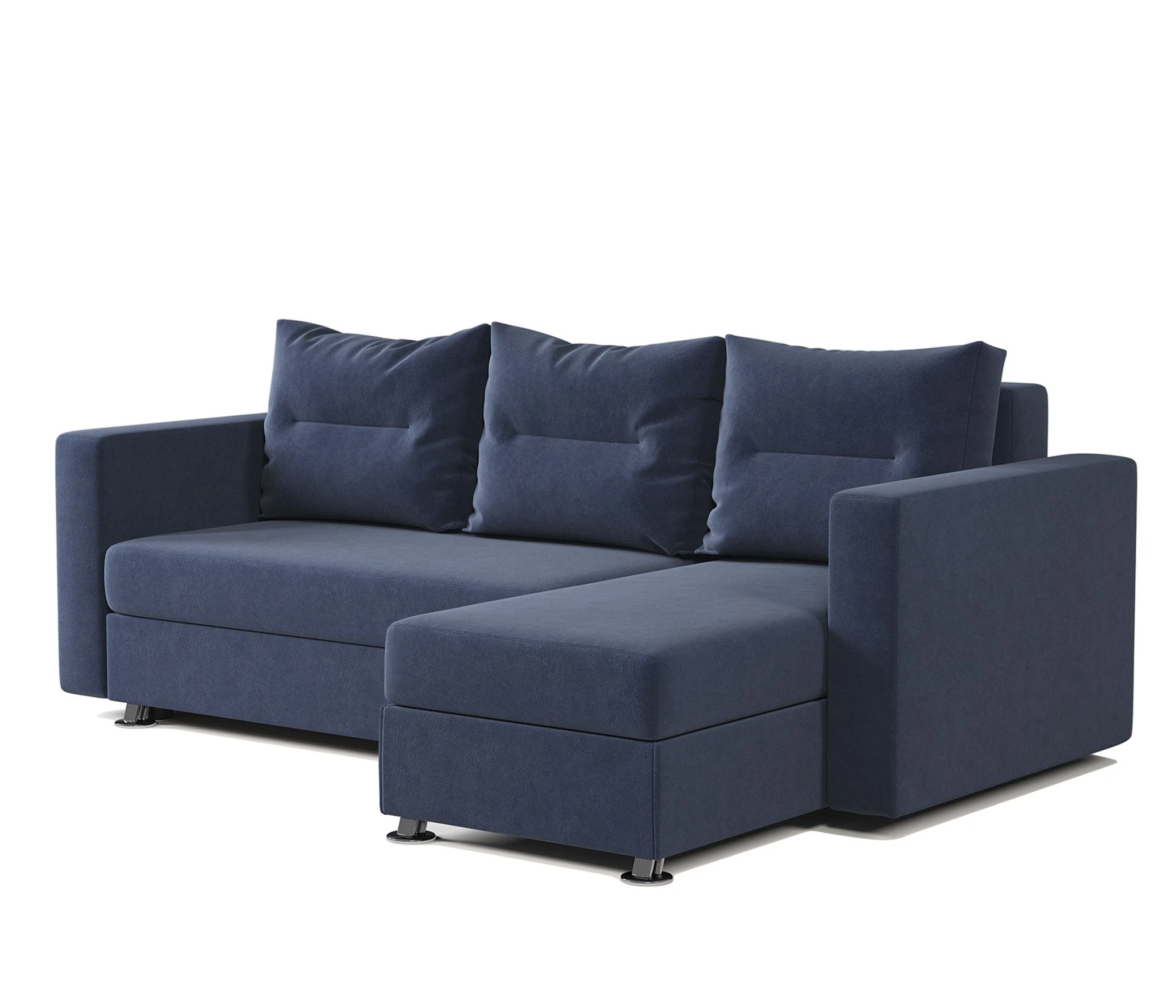 Изображение товара Угловой диван Ария правый велюр Ультра миднайт