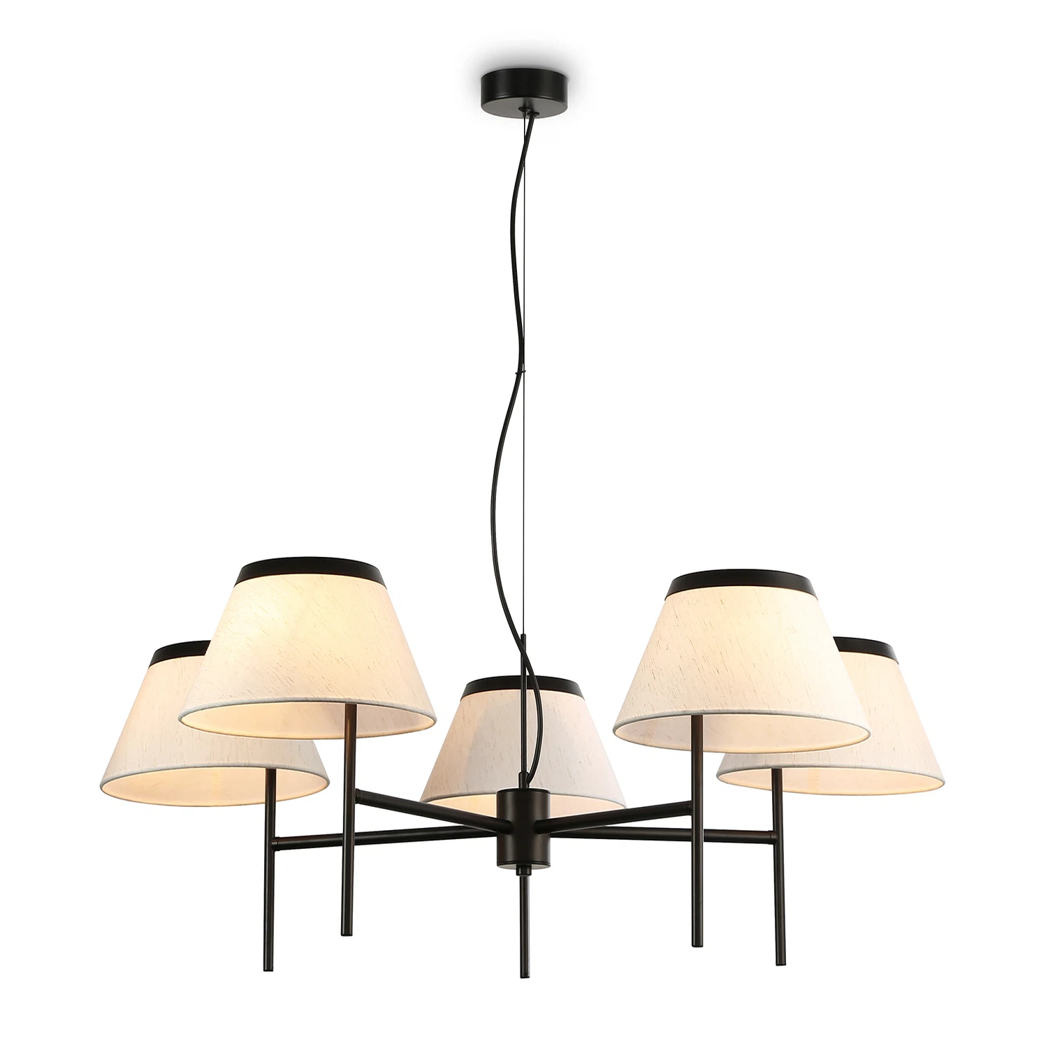 Изображение товара Светильник подвесной LH72453/5 AMBRELLA LIGHT черный/белый Е14/5 max 40W D1000*290-1080