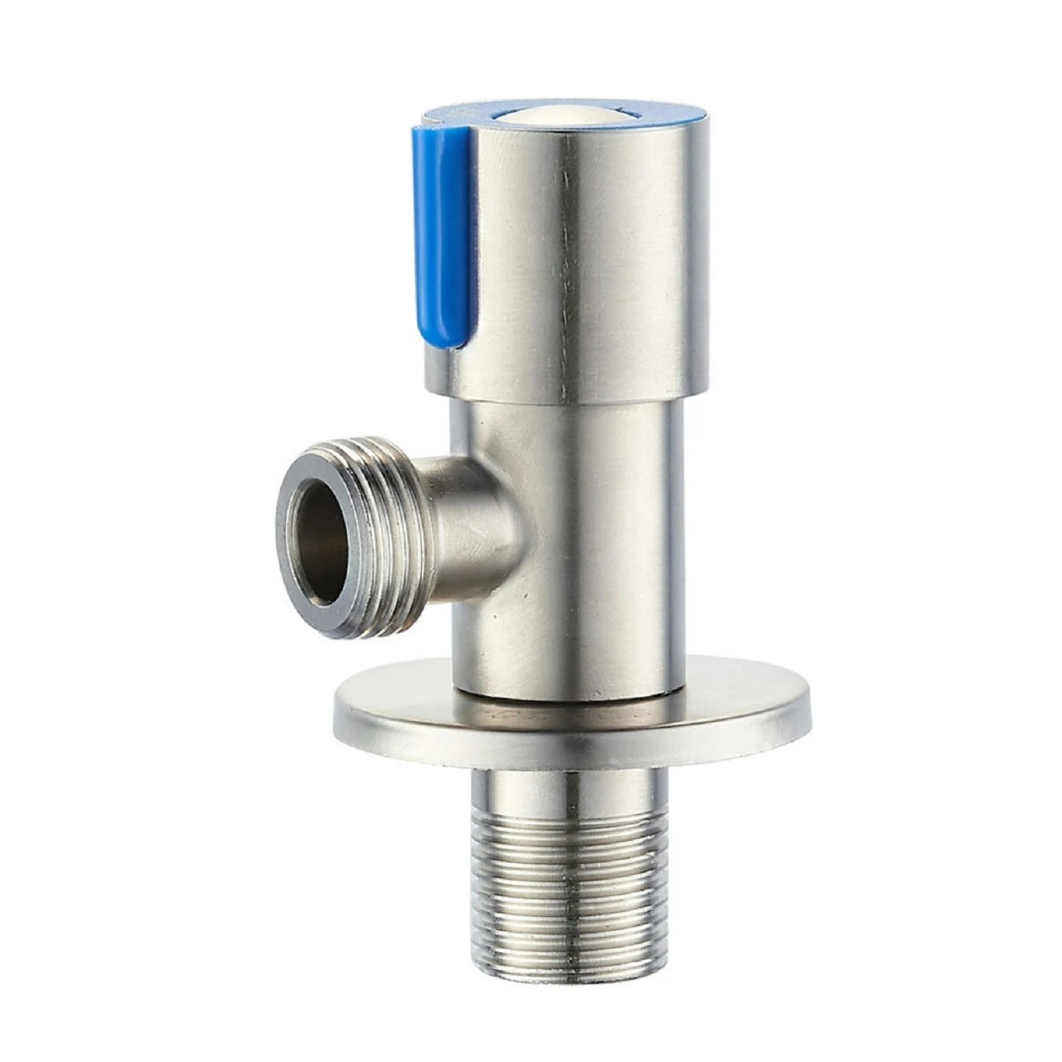 Изображение товара Кран для подключения сантехнических приборов SUS124KR-01B нержавеющая сталь 1/2" угловой