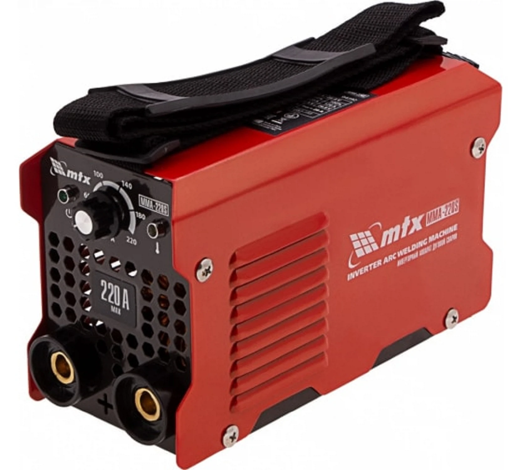 Изображение товара Инверторный аппарат дуговой сварки MMA-220S, 220 А, ПВ60%, диаметр электрода 1,6-5 мм MTX